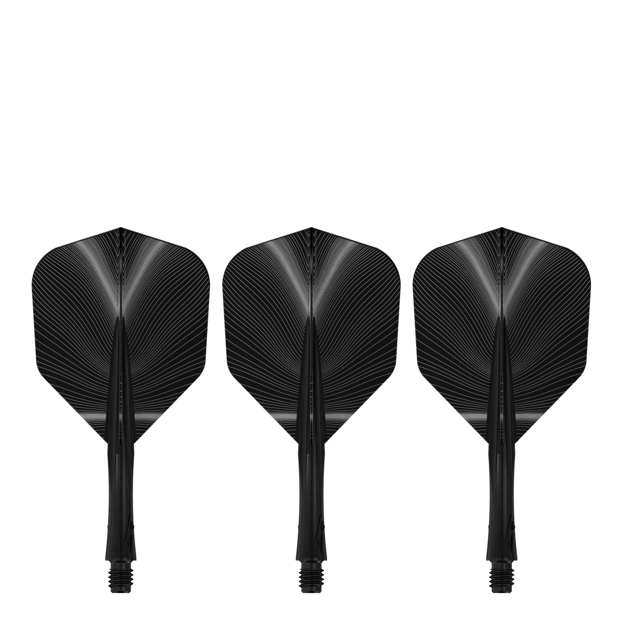 Caliburn SUP Flights - Moulded Shaft and Flight - Standard No6 - Feather - Black - Image 2