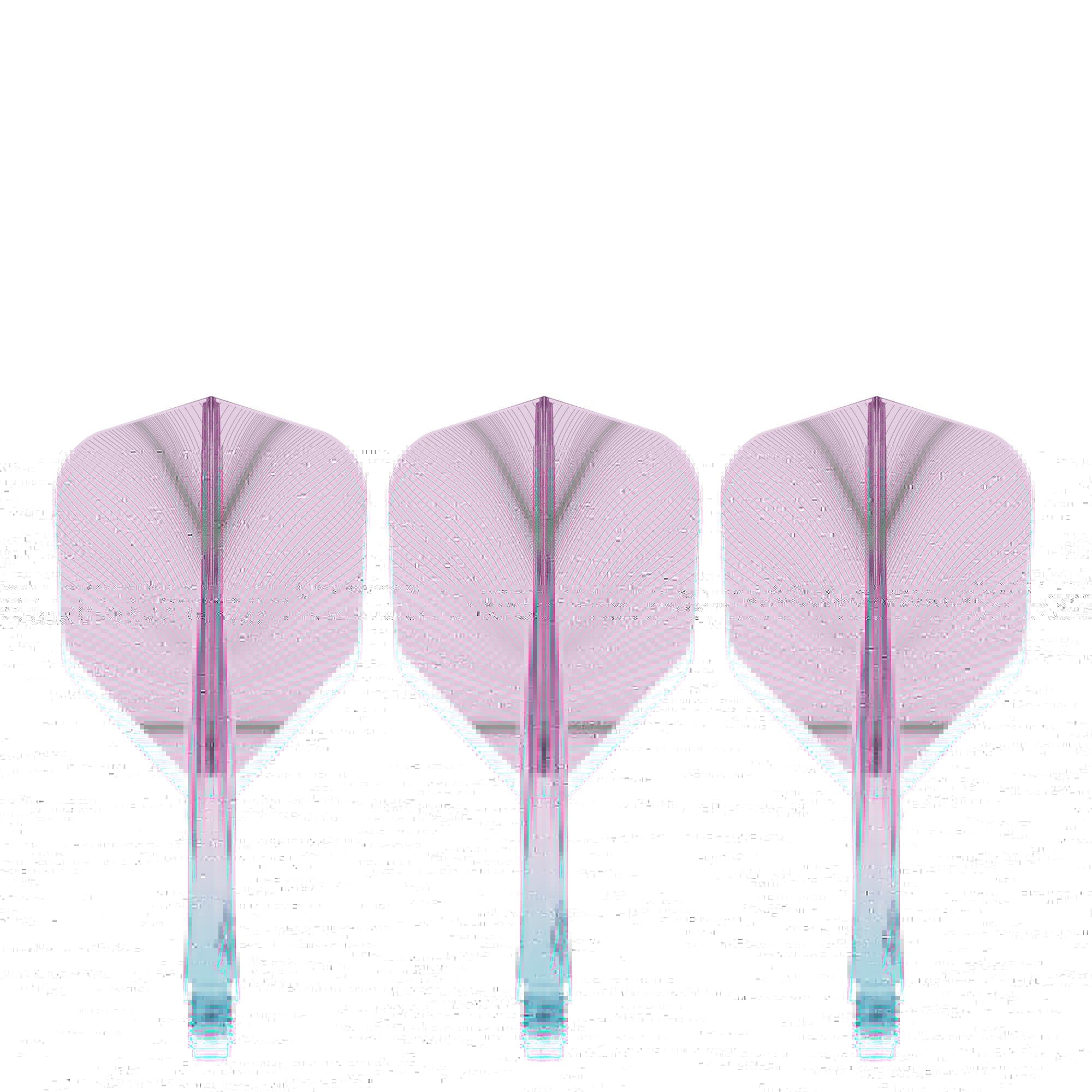 Caliburn SUP Flights - Moulded Shaft and Flight -  Standard No6 - Feather - Blue & Purple - Image 2