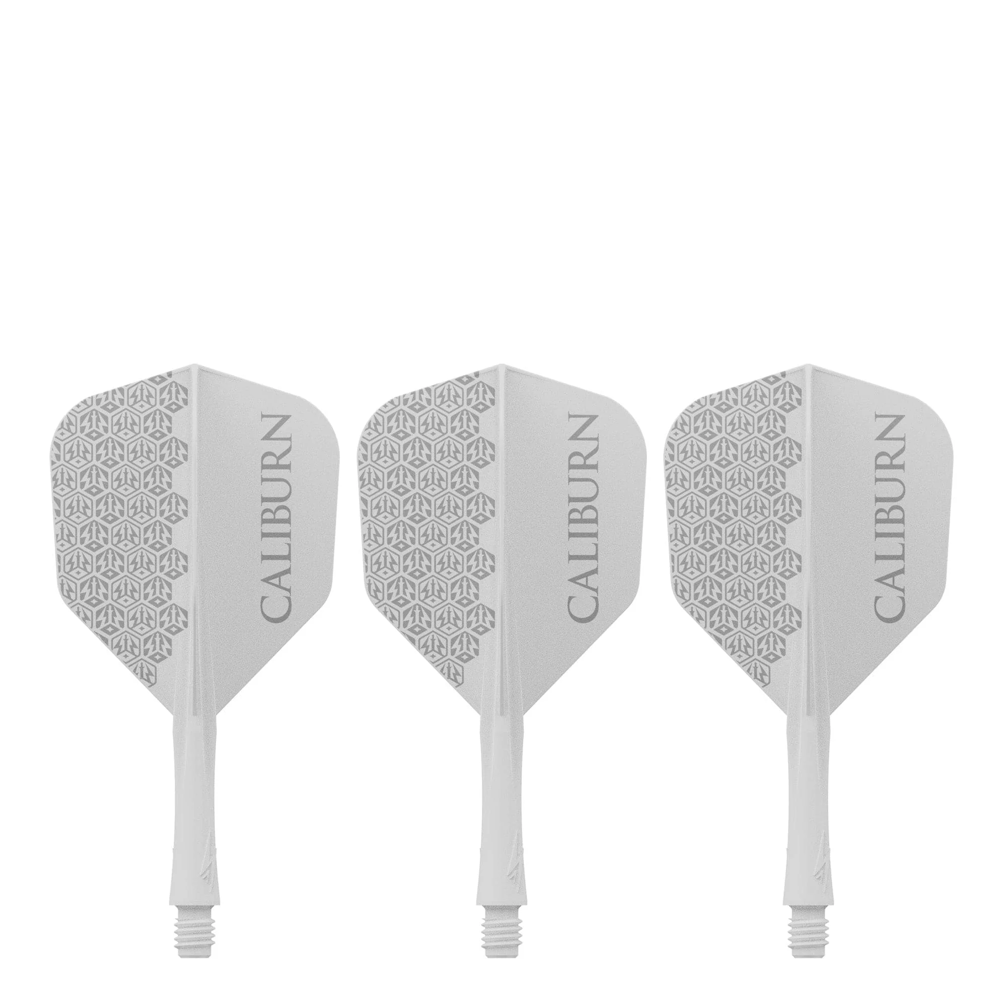 Caliburn SUP Flights - Moulded Shaft and Flight -  Standard No6 - Logo - White - Image 2
