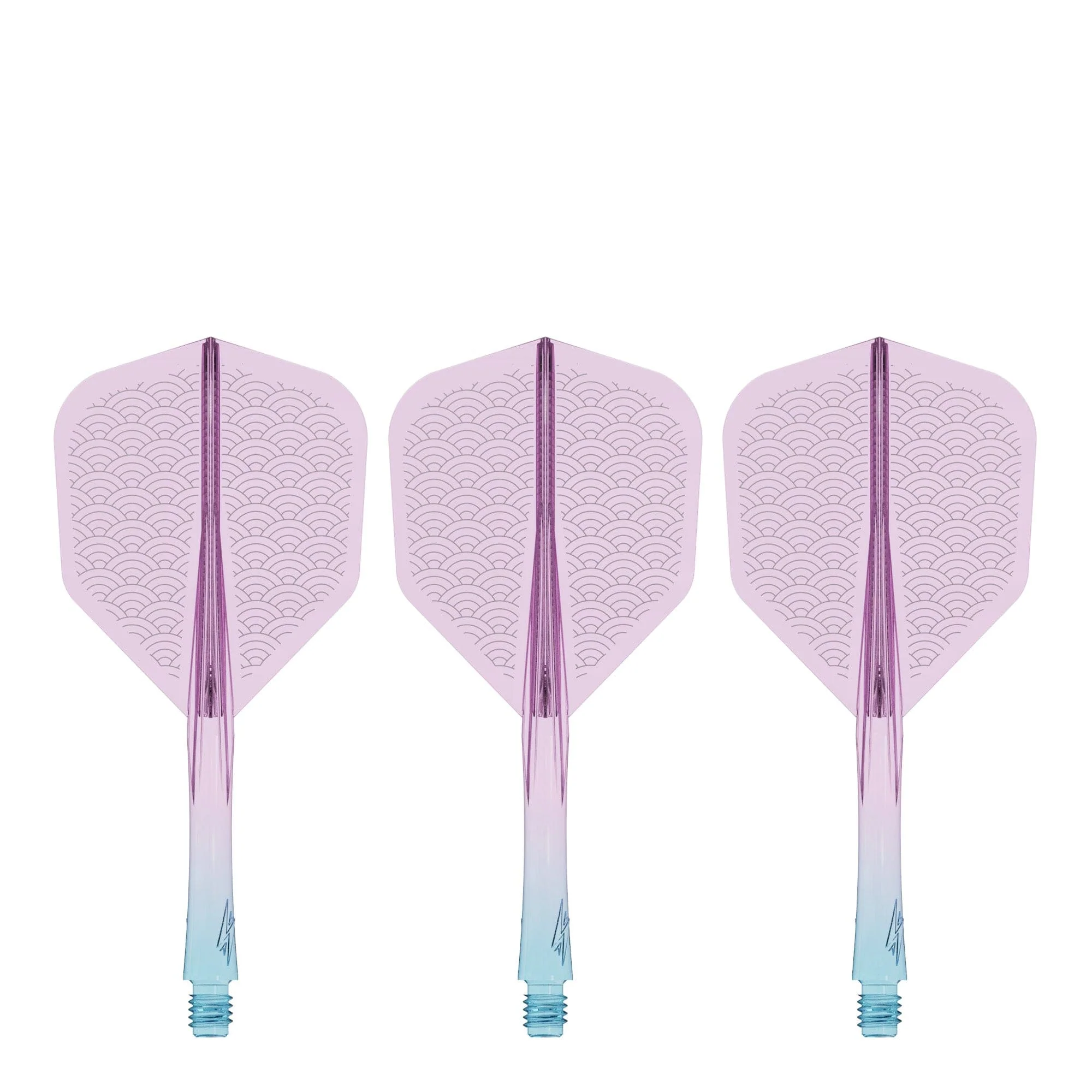 Caliburn SUP Flights - Moulded Shaft and Flight - Standard No6 - Waves - Blue & Purple - Image 3