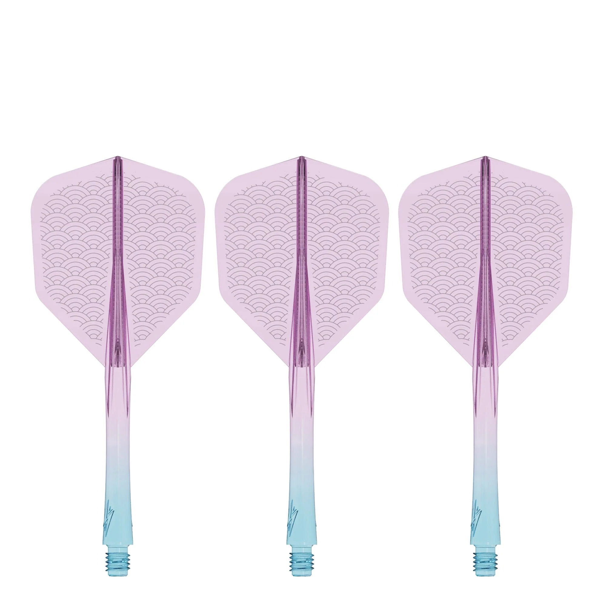 Caliburn SUP Flights - Moulded Shaft and Flight - Standard No6 - Waves - Blue & Purple - Image 4