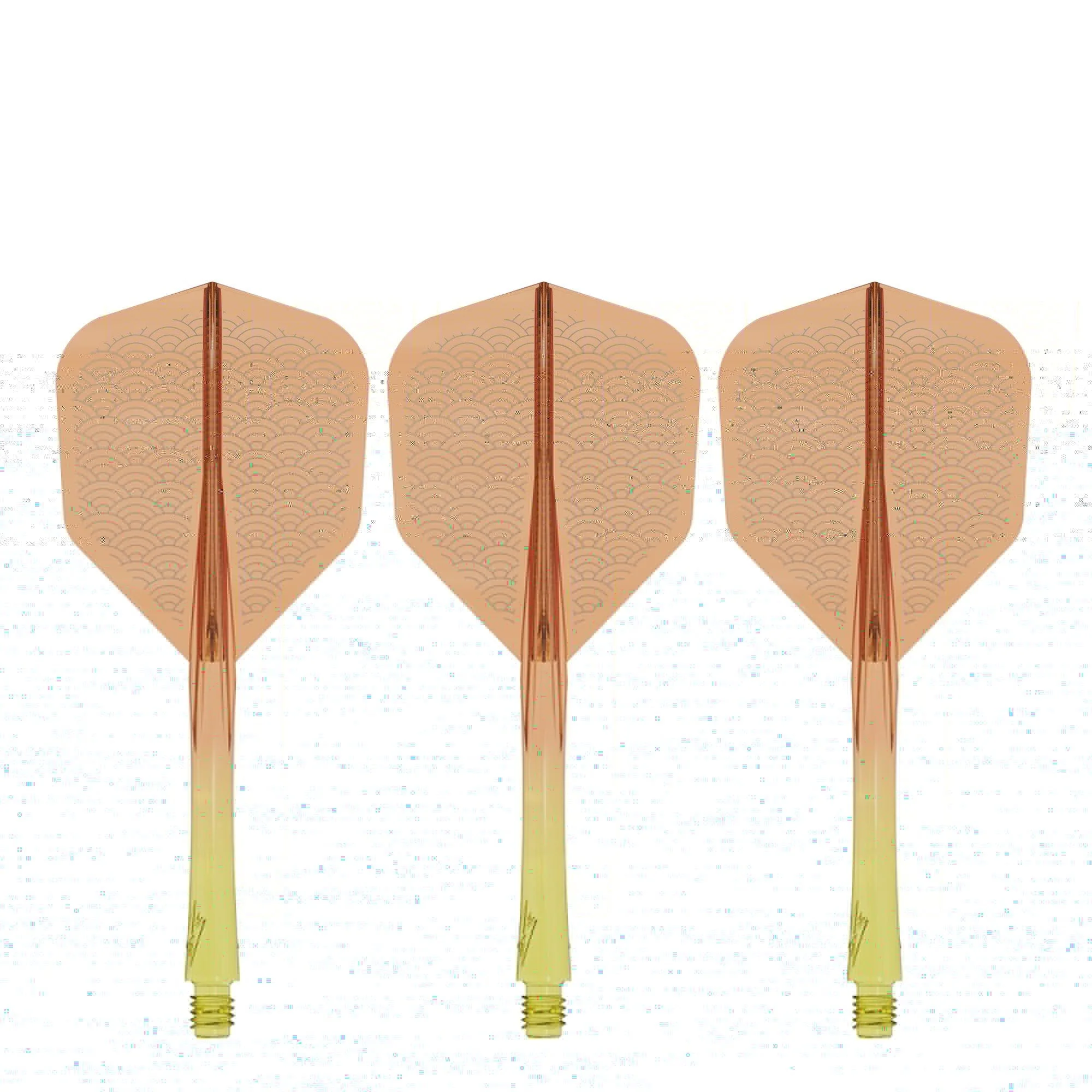 Caliburn SUP Flights - Moulded Shaft and Flight -  Standard No6 - Waves - Yellow & Orange - Image 4