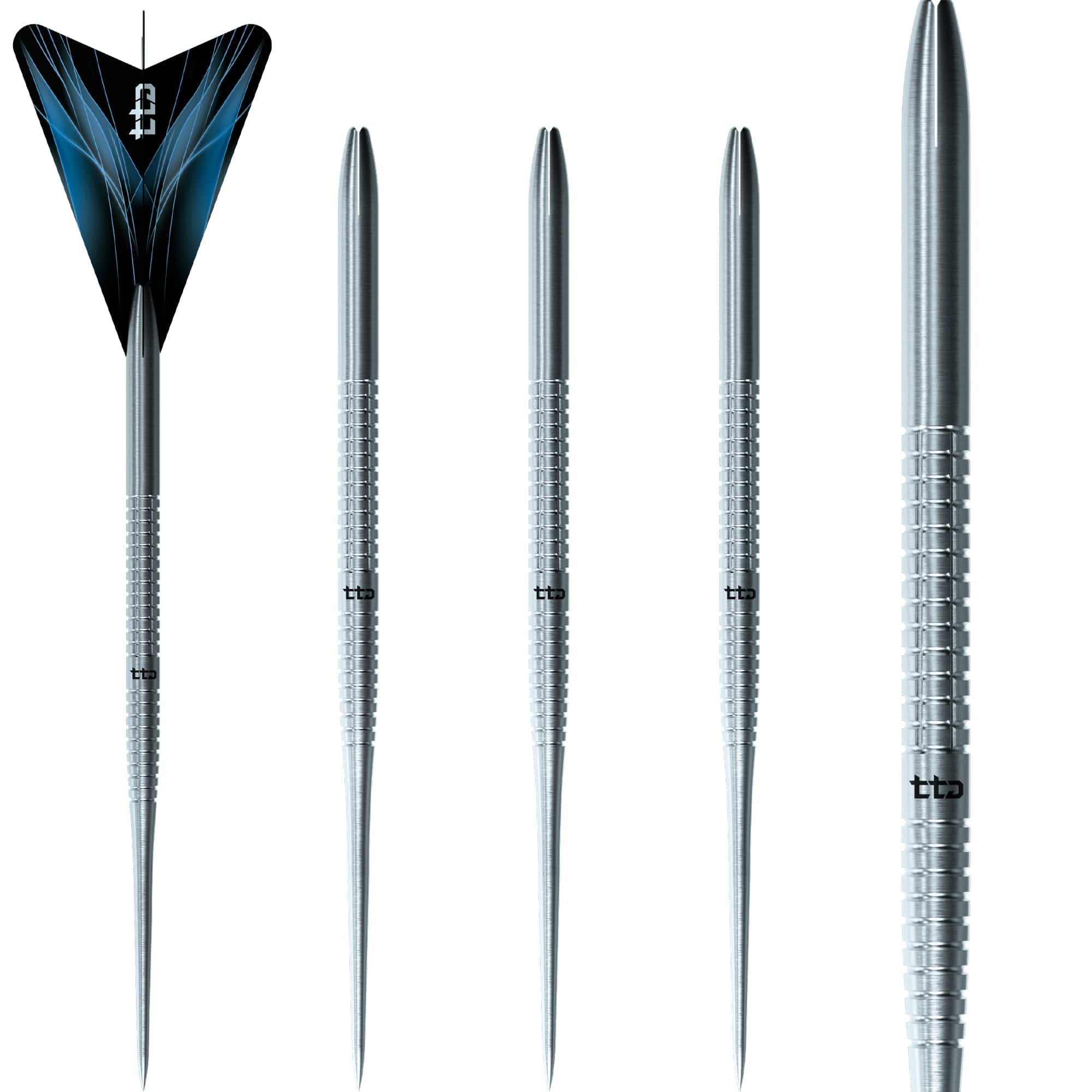 Caliburn TTD Darts - Complete Titanium Dart - T1 - Silver - Image 2