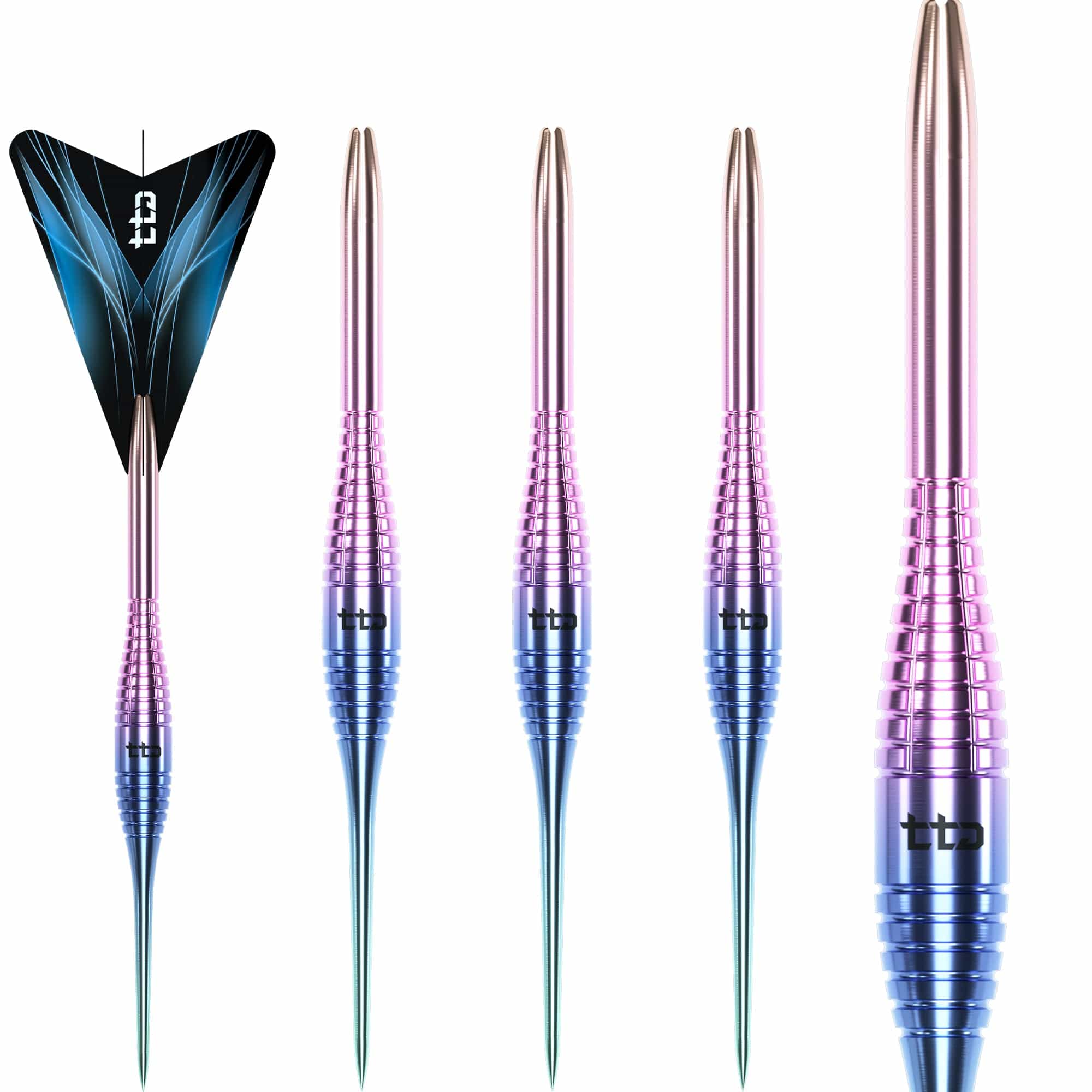 Caliburn TTD Darts - Complete Titanium Dart - T2 - Rainbow - Image 2
