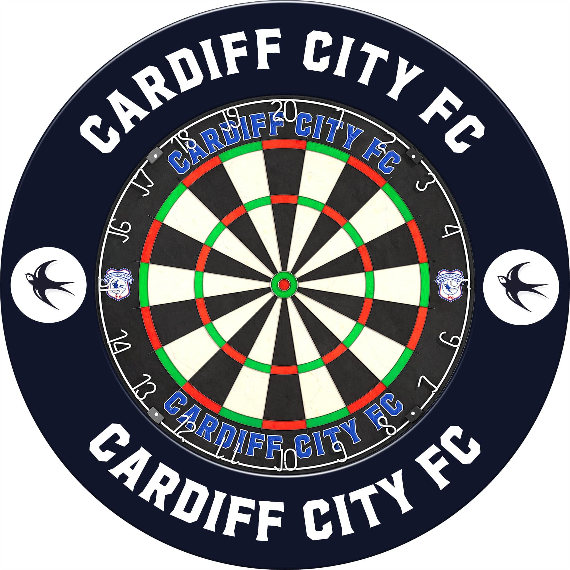Cardiff City FC - Official Licensed - Dartboard Surround - S2 - Black Bluebird - Image 3