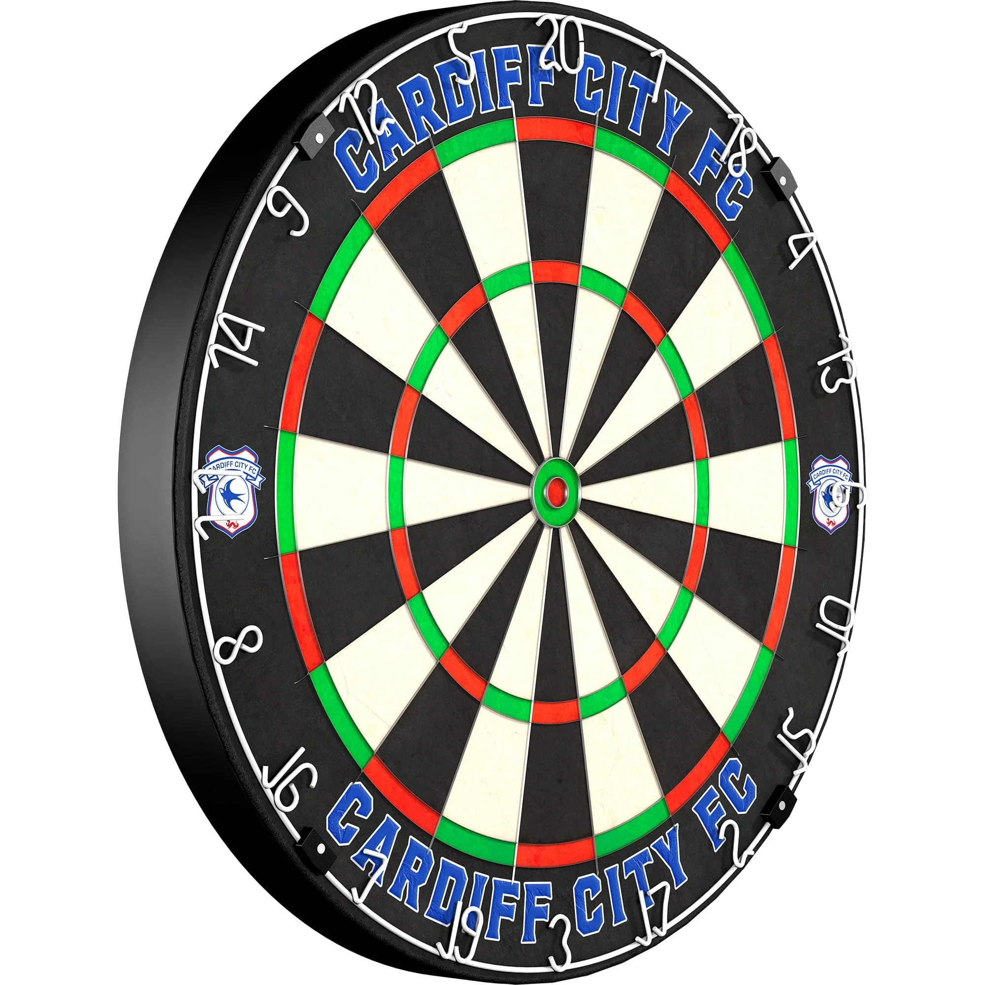 Cardiff City FC - Official Licensed - Professional Dartboard - Crest and Wordmark - Image 2