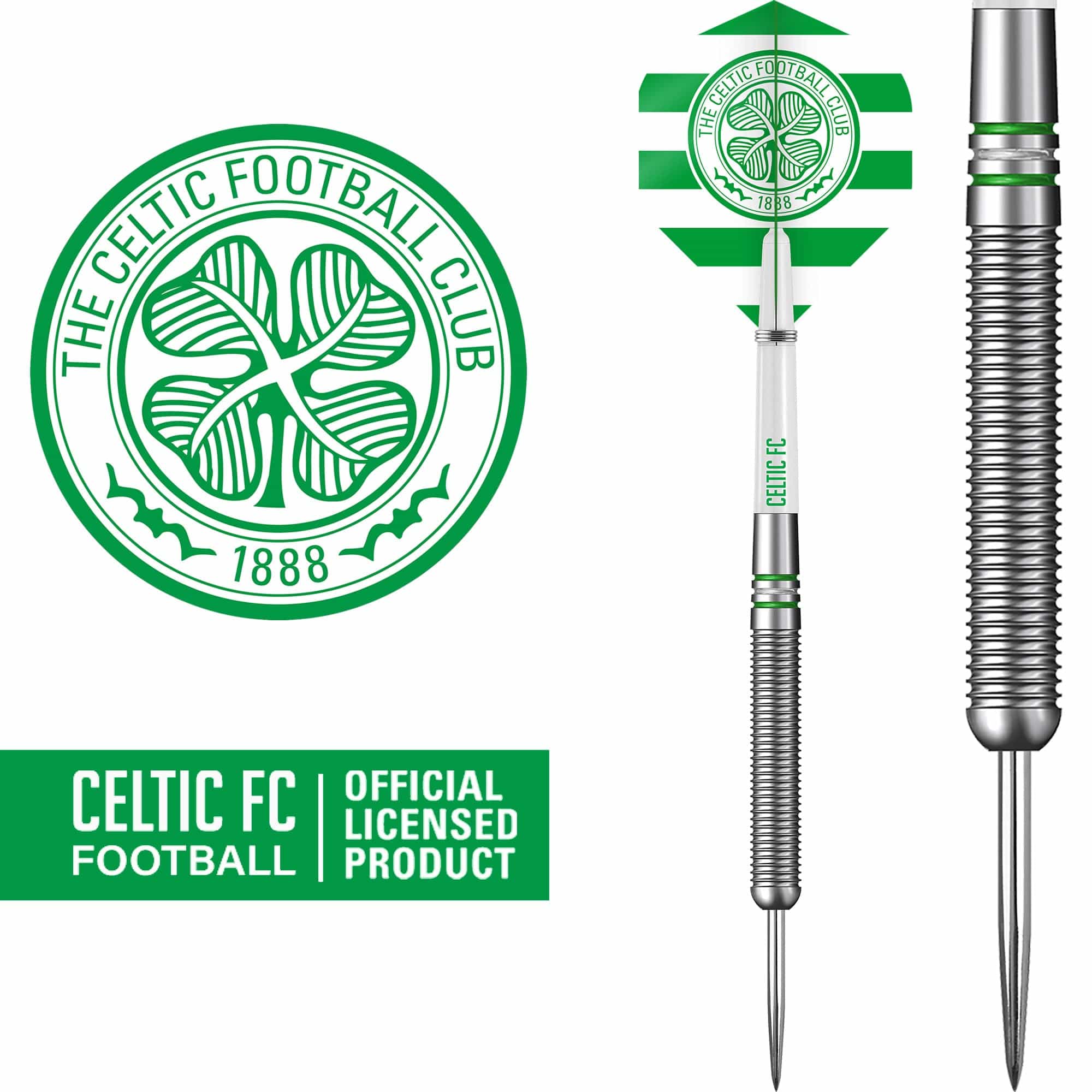 Celtic FC Darts - Steel Tip Tungsten - Official Licensed - Celtic - 24g - Image 2