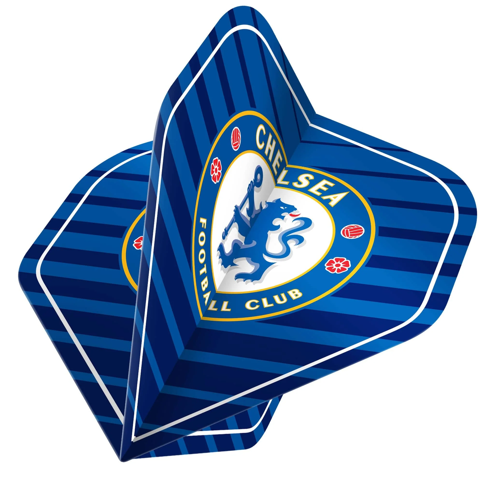 Chelsea Football Dart Flights - 100 Micron - No2 - Std - F2 - Stripe Logo - Image 2