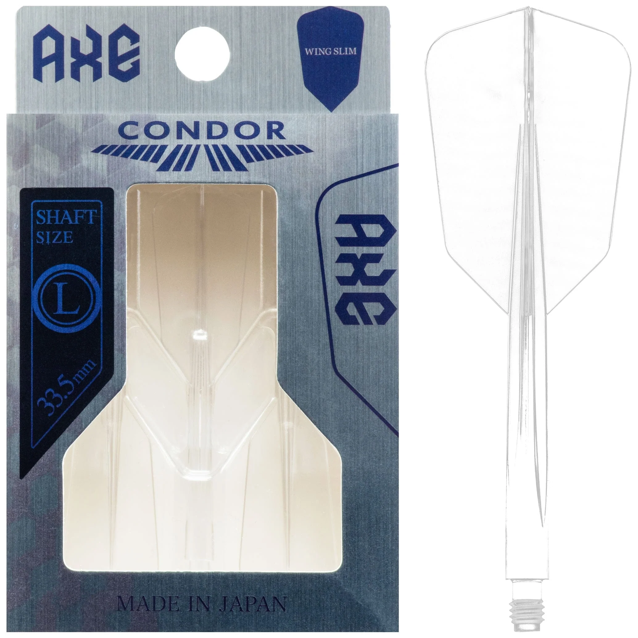 Condor AXE Dart Flights - Slim - Wing - Clear - Image 4