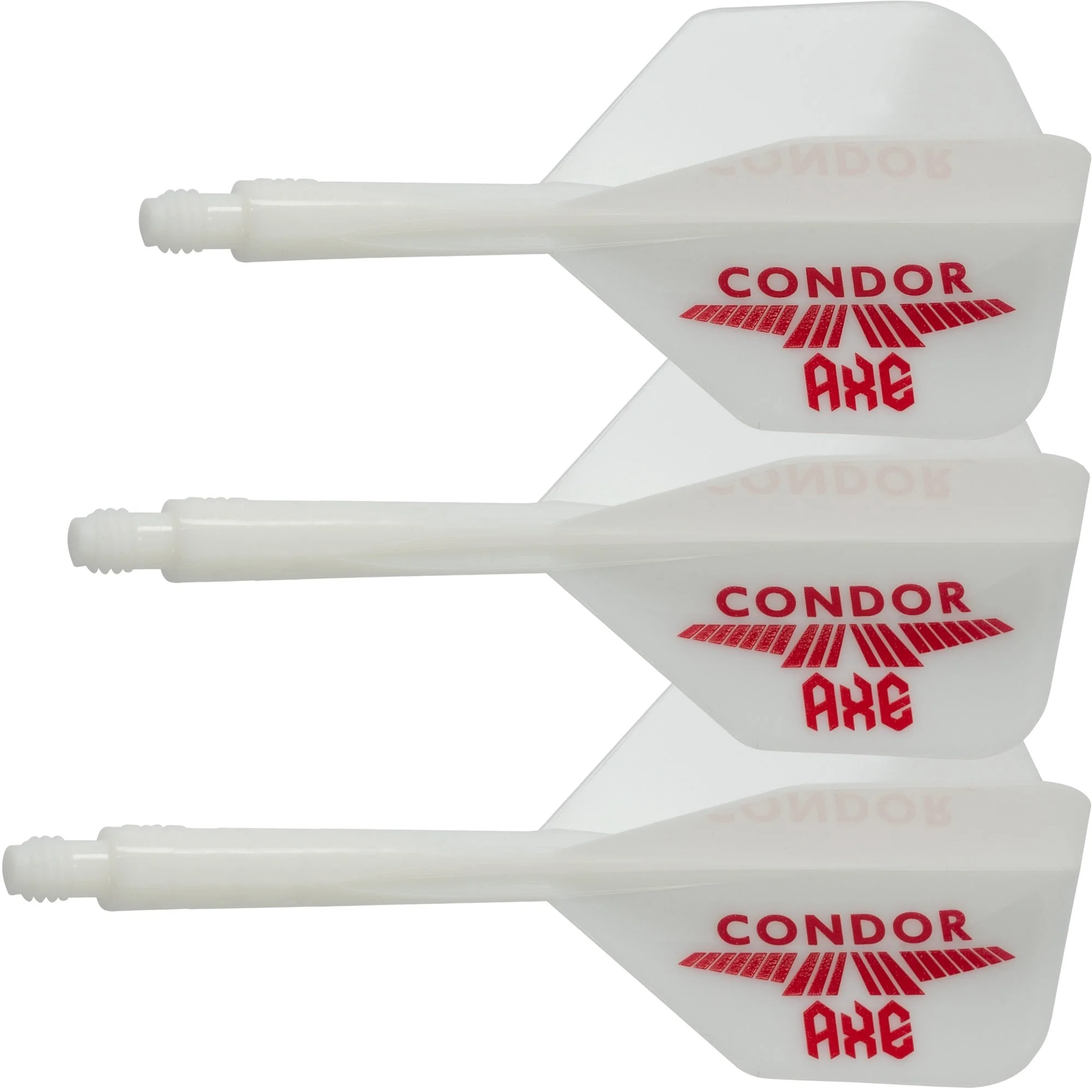 Condor AXE Logo Dart Flights - Small - White & Red - Image 2