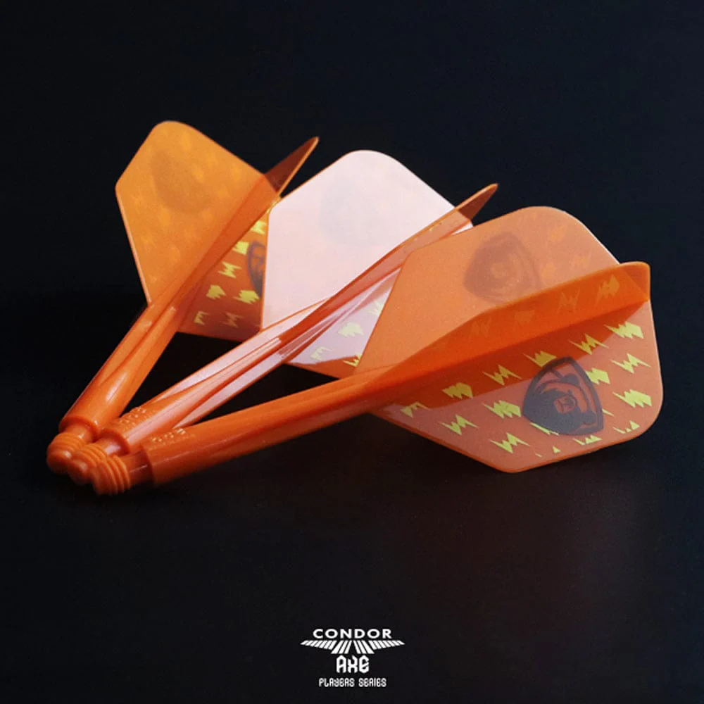 *Condor AXE Player Series Dart Flights - Miyu Miyawaki - Thunderbolt Bear - Small - Orange - Image 3