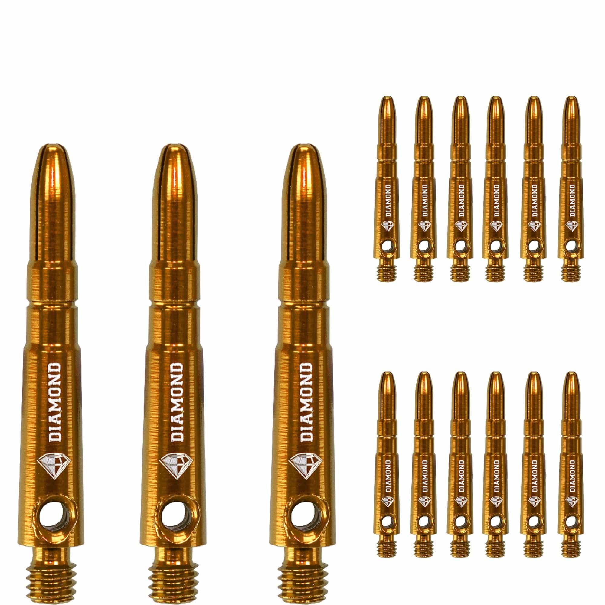Cuesoul - Aluminium Dart Shafts - Diamond - Value Pack - 4 sets - Gold - Image 7