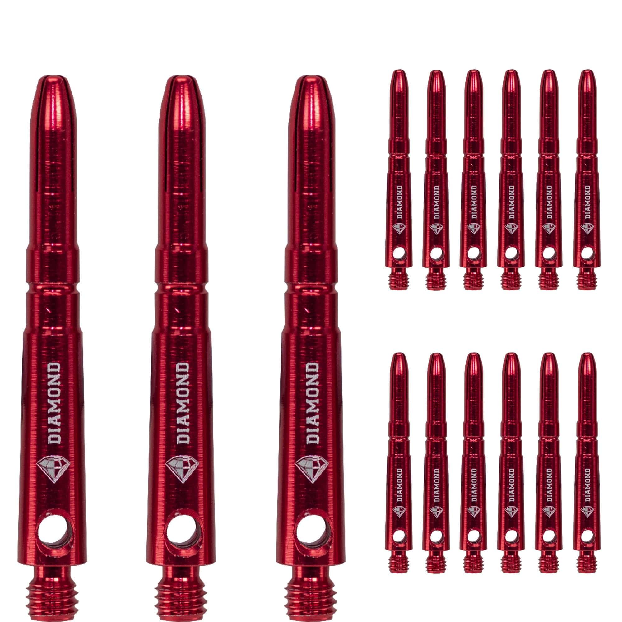 Cuesoul - Aluminium Dart Shafts - Diamond - Value Pack - 4 sets - Red - Image 6
