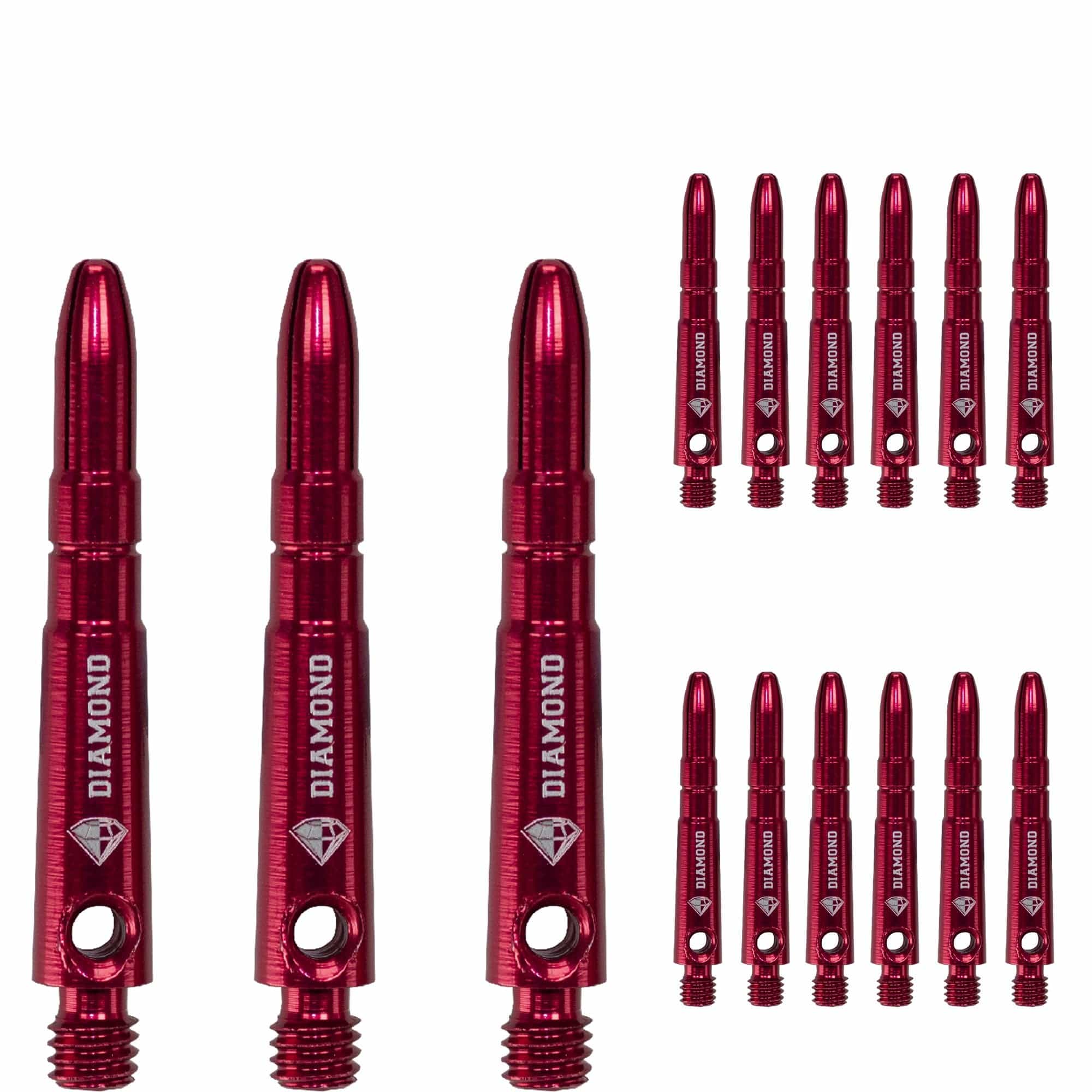 Cuesoul - Aluminium Dart Shafts - Diamond - Value Pack - 4 sets - Red - Image 7