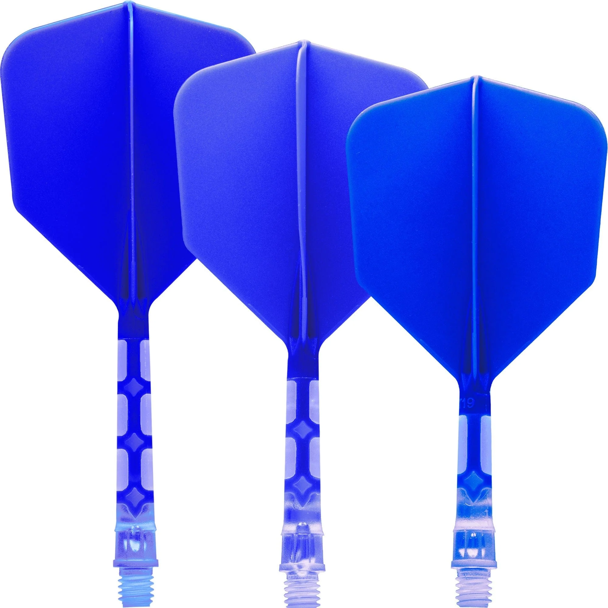 Cuesoul Rost T19 Integrated Dart Shaft and Flights - Big Wing - Clear with Blue Flight - Image 2