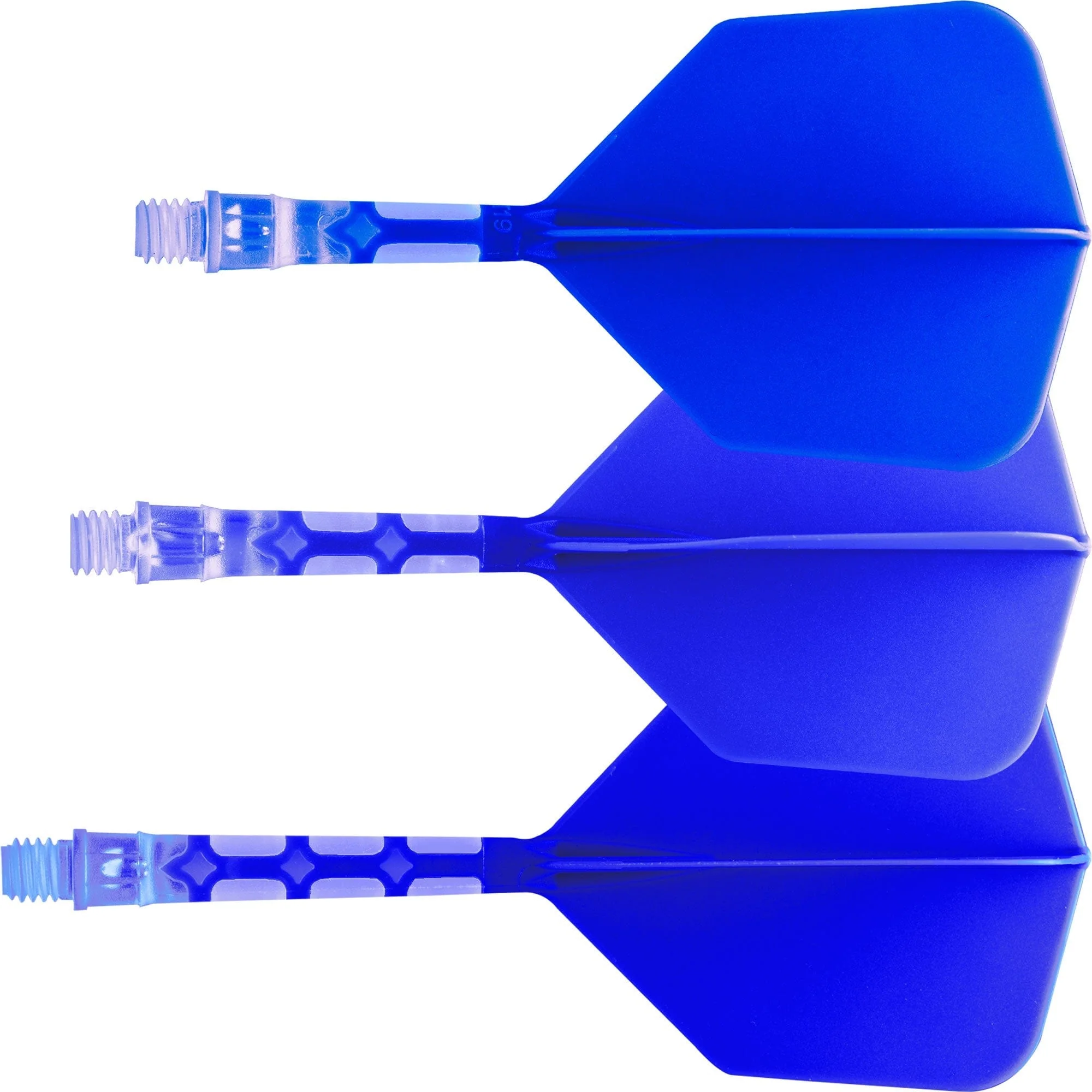 Cuesoul Rost T19 Integrated Dart Shaft and Flights - Big Wing - Clear with Blue Flight - Image 3