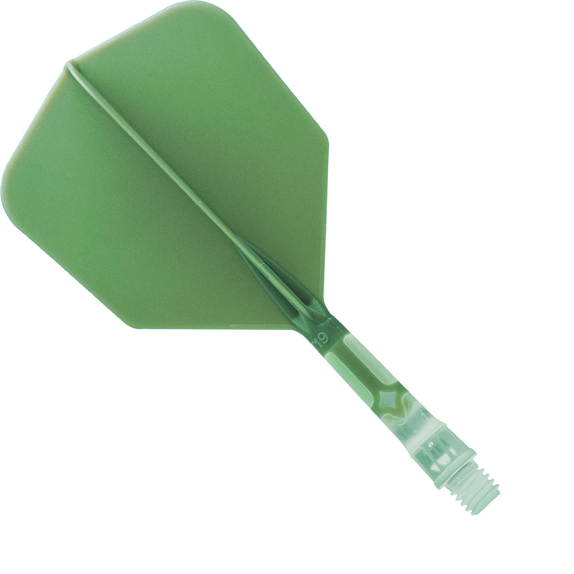 Cuesoul Rost T19 Integrated Dart Shaft and Flights - Big Wing - Clear with Green Flight - Image 5