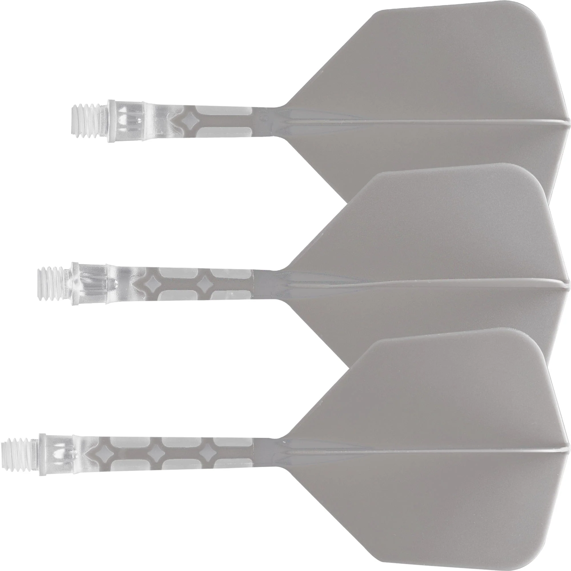 Cuesoul Rost T19 Integrated Dart Shaft and Flights - Big Wing - Clear with Grey Flight - Image 3