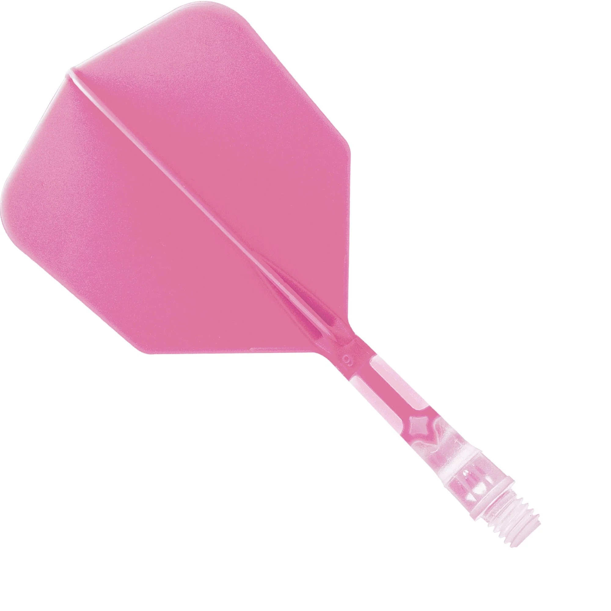 Cuesoul Rost T19 Integrated Dart Shaft and Flights - Big Wing - Clear with Pink Flight - Image 5