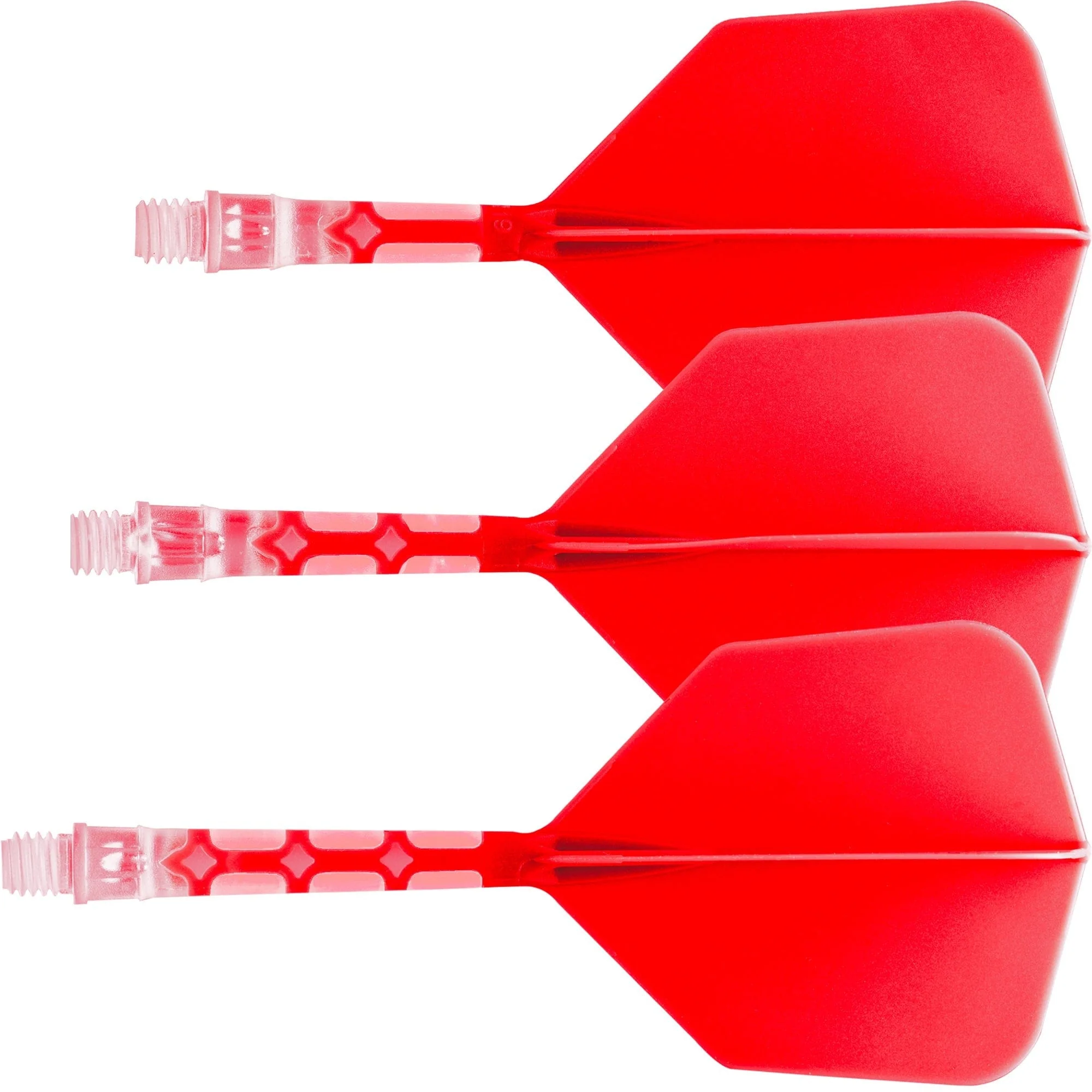 Cuesoul Rost T19 Integrated Dart Shaft and Flights - Big Wing - Clear with Red Flight - Image 3
