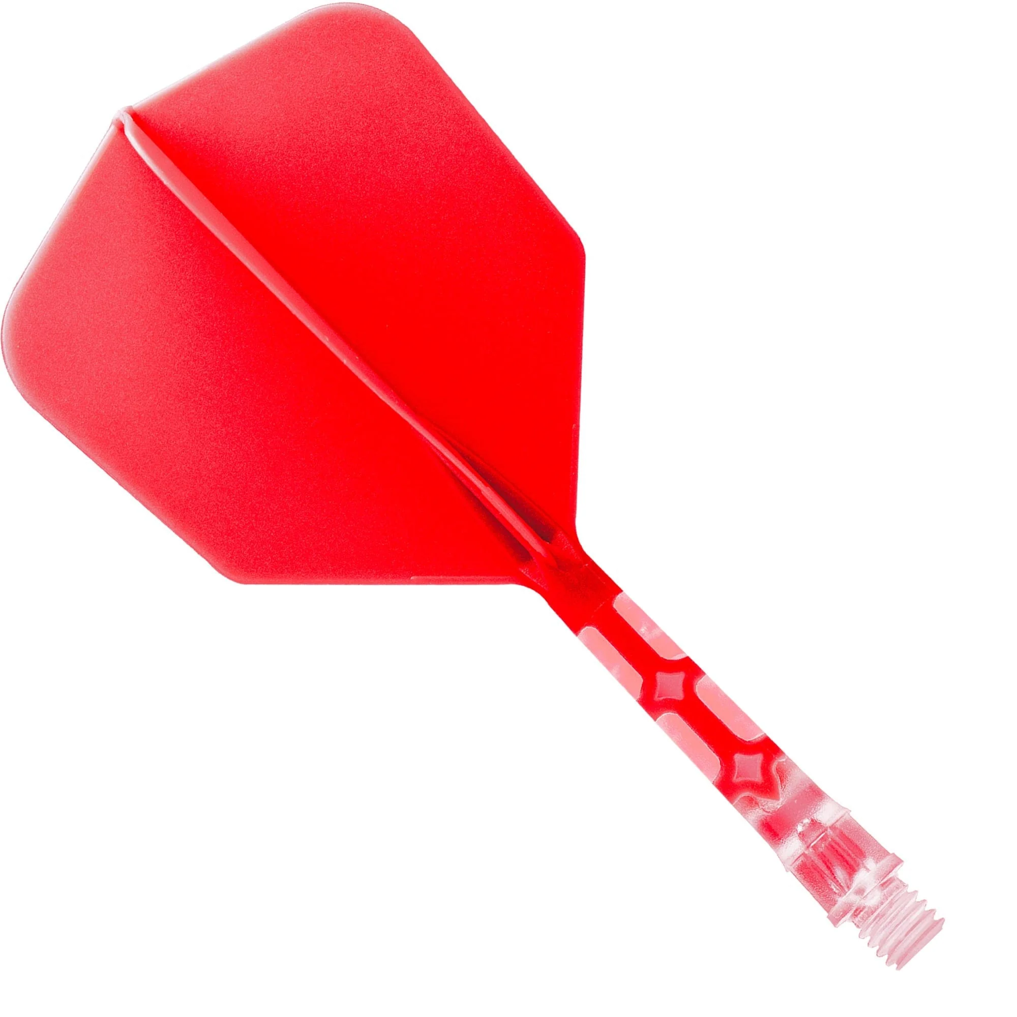 Cuesoul Rost T19 Integrated Dart Shaft and Flights - Big Wing - Clear with Red Flight - Image 4