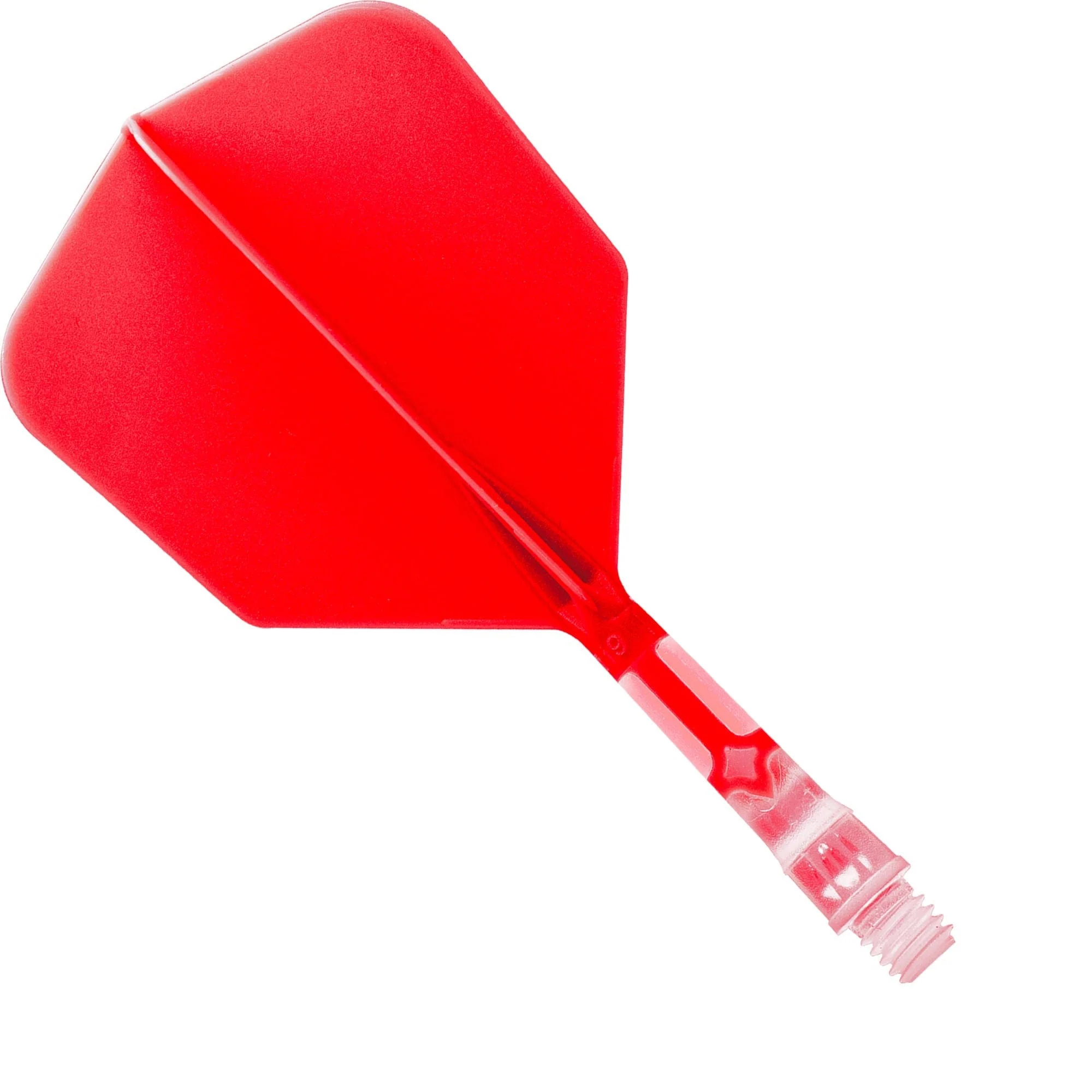 Cuesoul Rost T19 Integrated Dart Shaft and Flights - Big Wing - Clear with Red Flight - Image 5