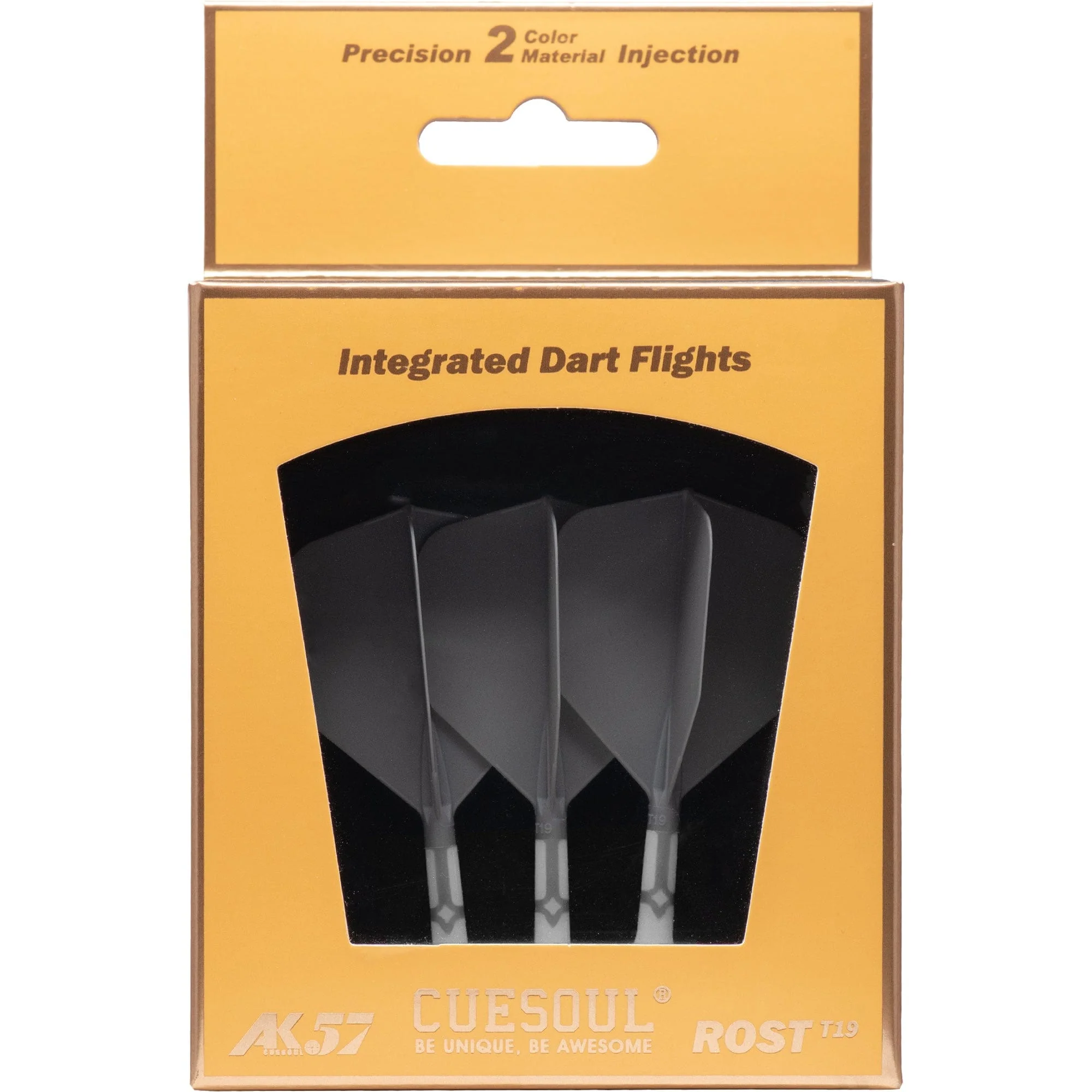 Cuesoul Rost T19 Integrated Dart Shaft and Flights - Big Wing - White with Grey Flight - Image 9