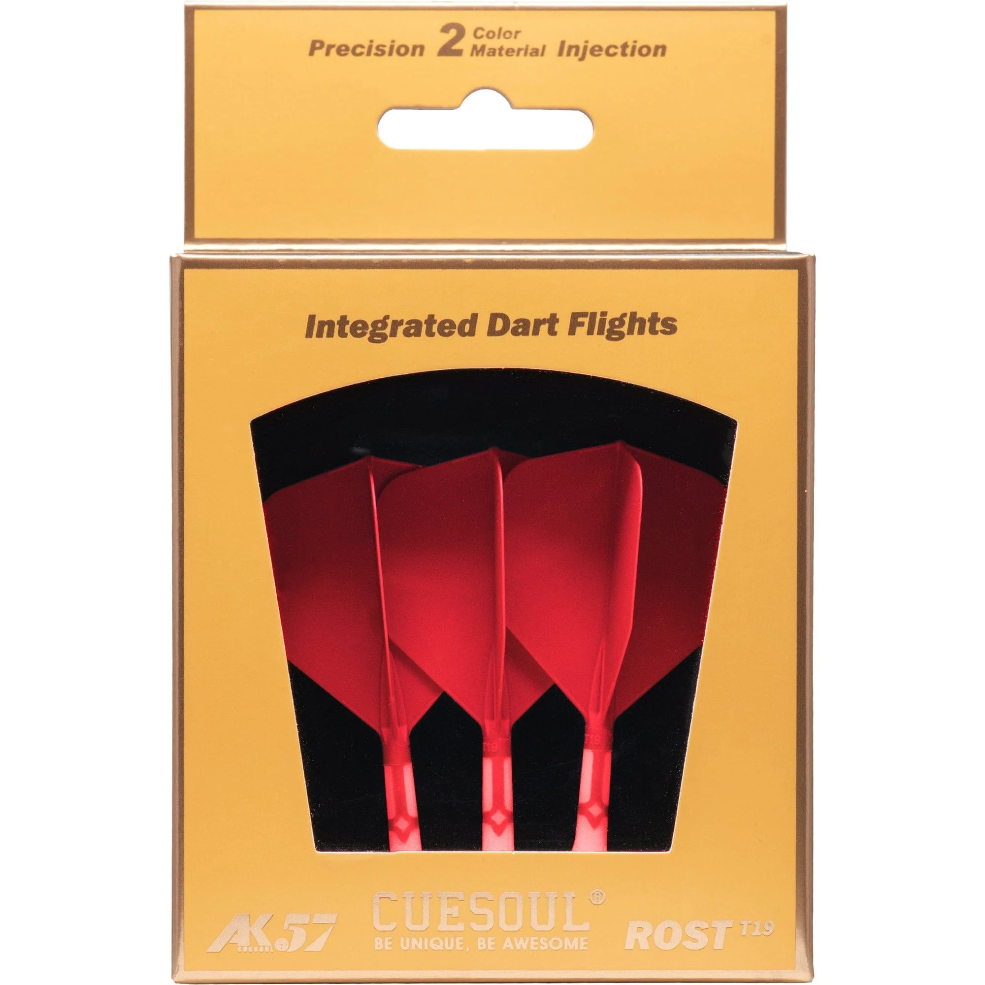 Cuesoul Rost T19 Integrated Dart Shaft and Flights - Big Wing - White with Red Flight - Image 7