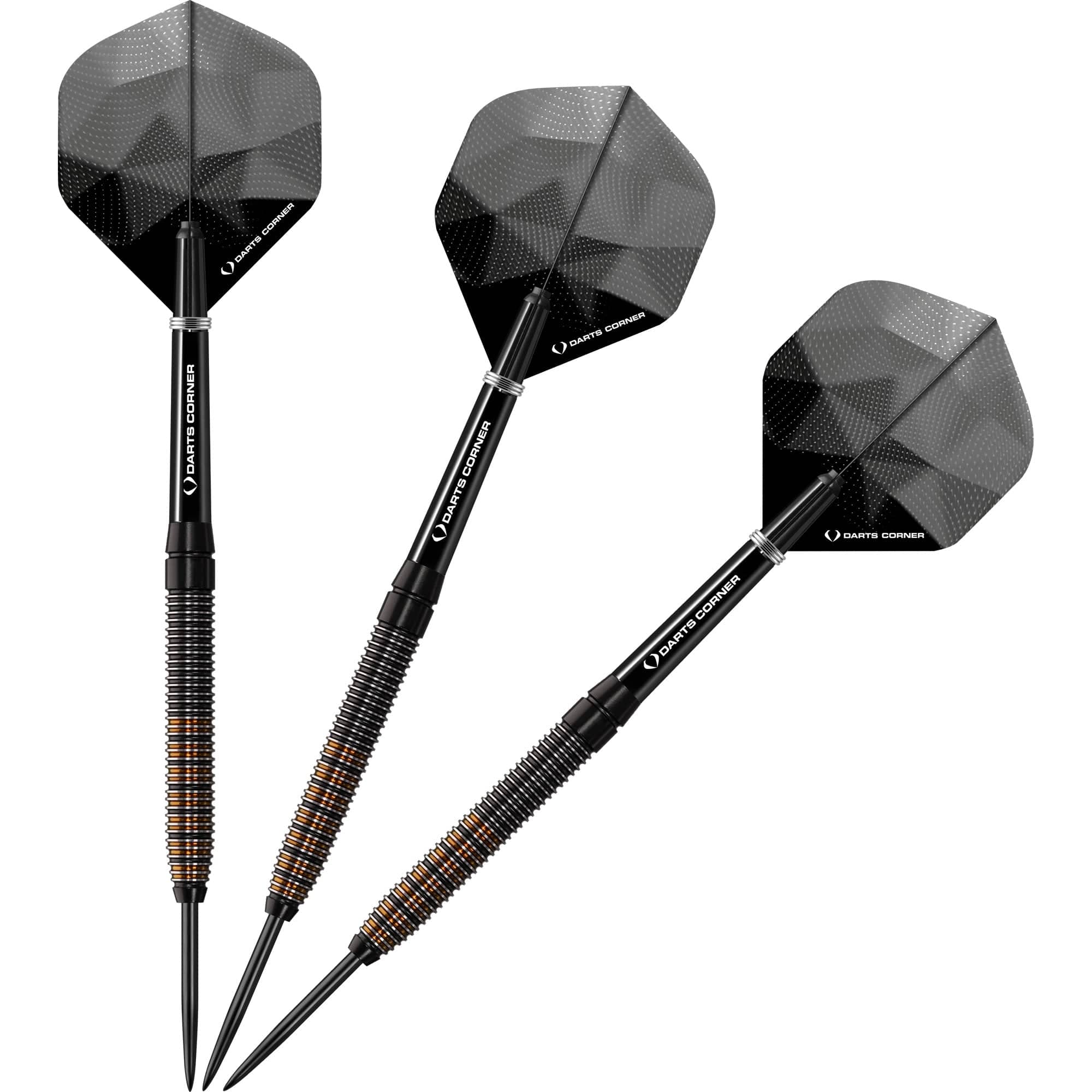 *Darts Corner Black Rebel Darts - Steel Tip Tungsten - Black with Gold - Image 3