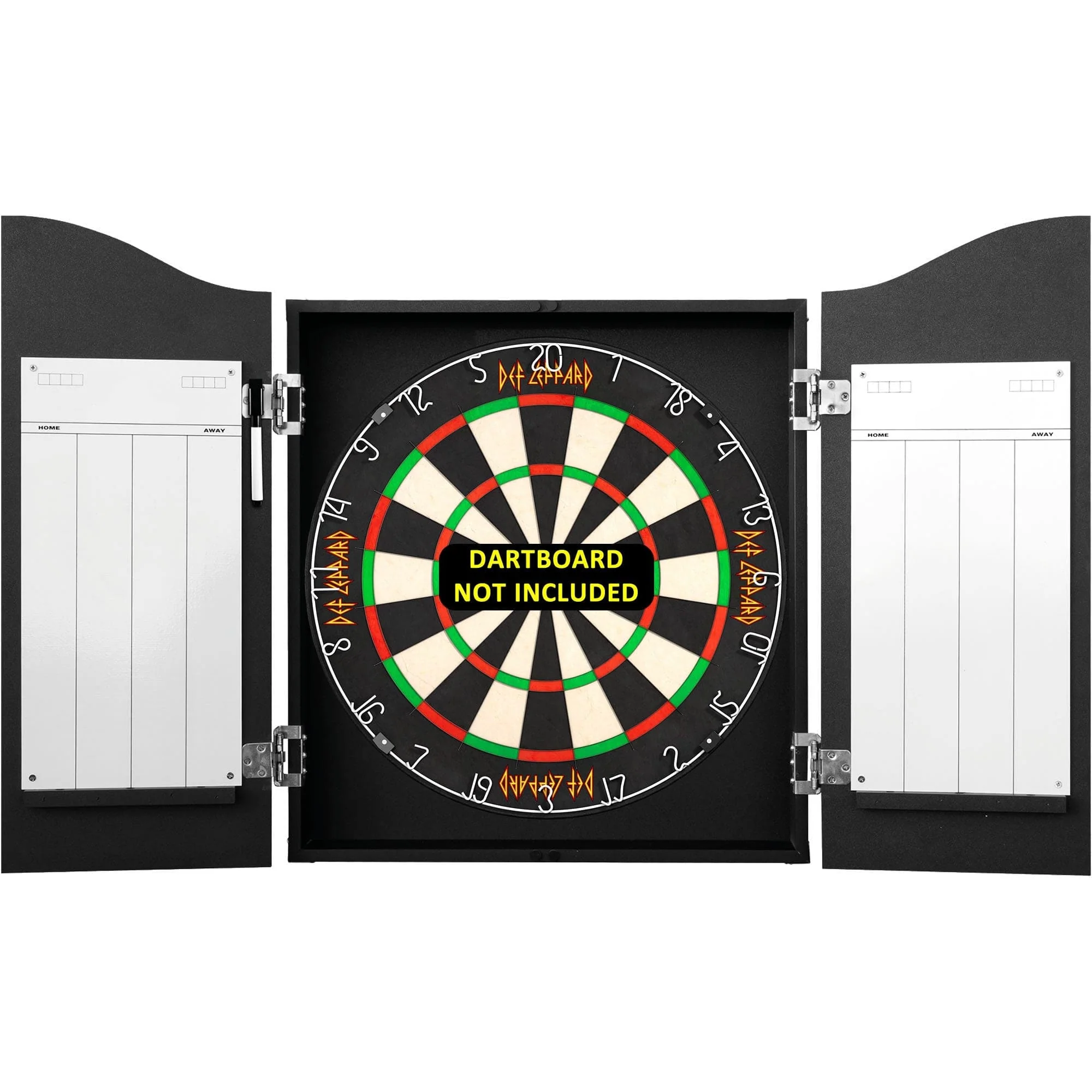Def Leppard Dartboard Cabinet - Official Licensed - C8 - Premium Black - Sheffield 1977 - Image 4