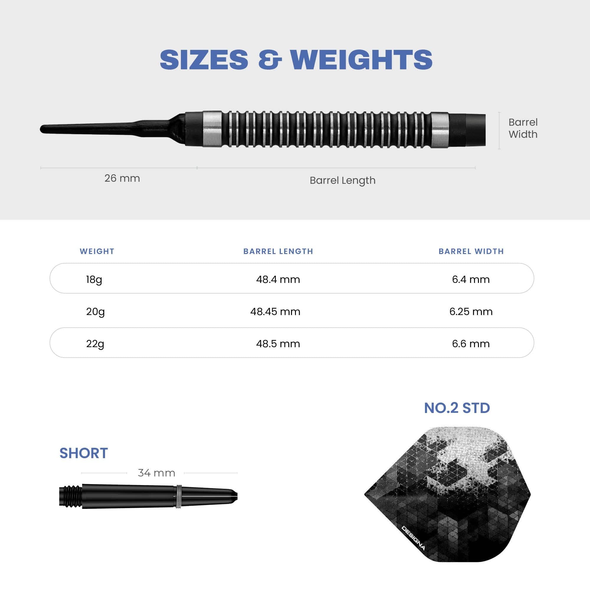 Designa Dark Thunder V2 Darts - Soft Tip - Black - Image 4
