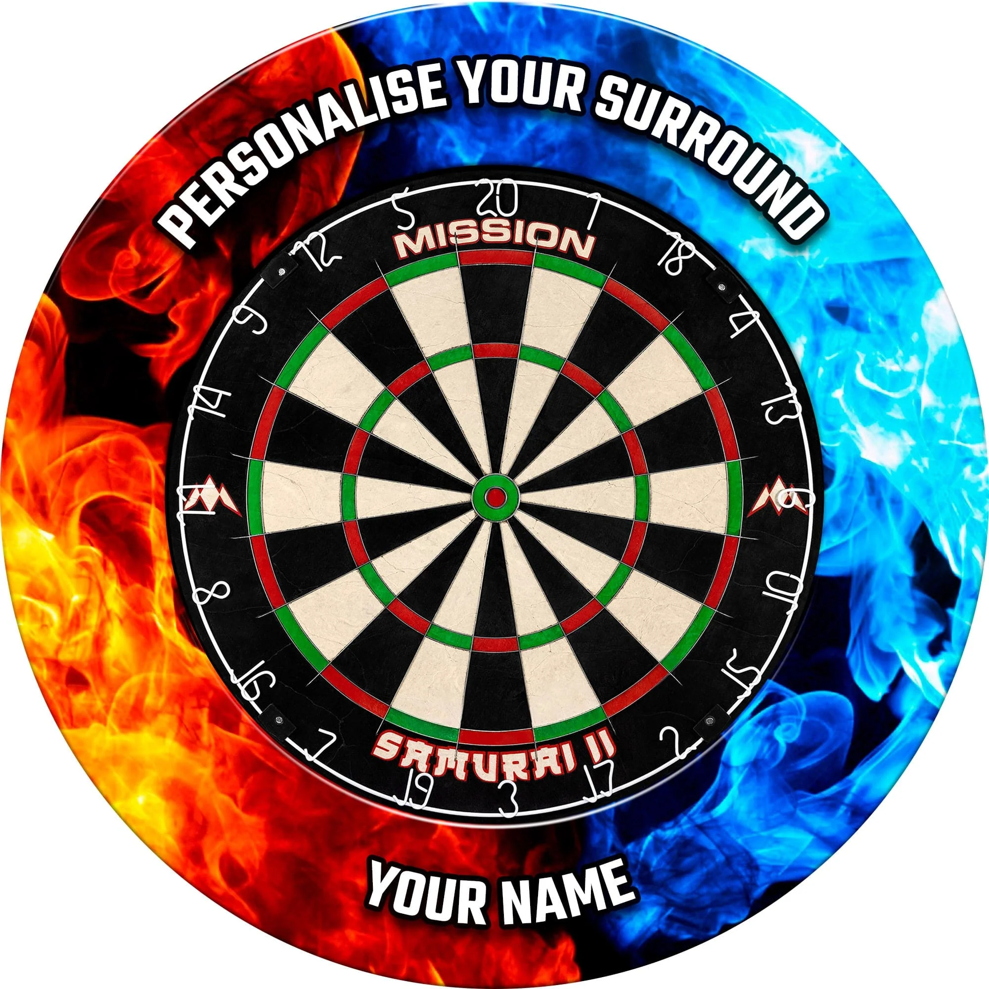Designa Dartboard Surround - Design Collection - Heavy Duty - Fire and Ice - Image 3