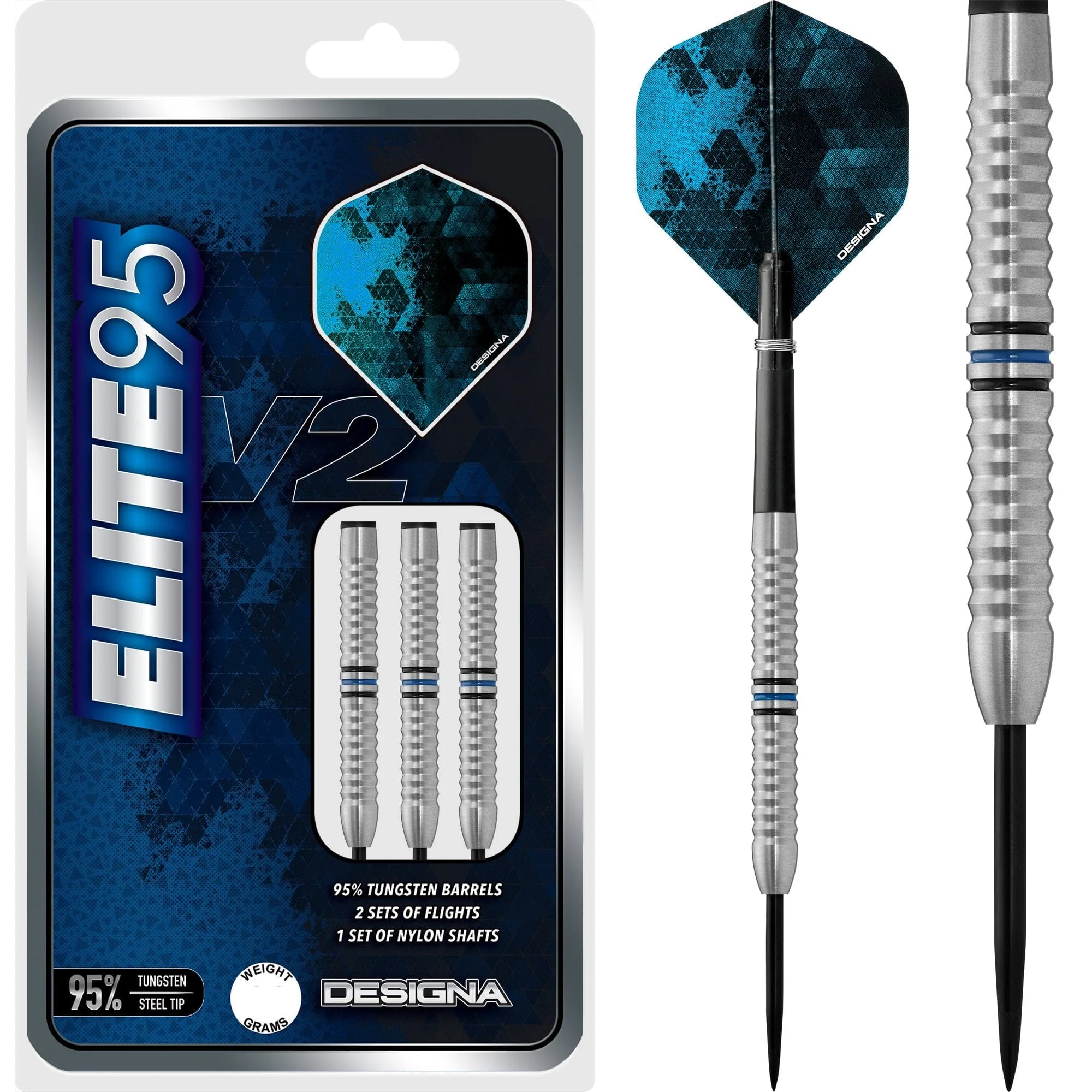 *Designa Elite 95 V2 Darts - Steel Tip - M3