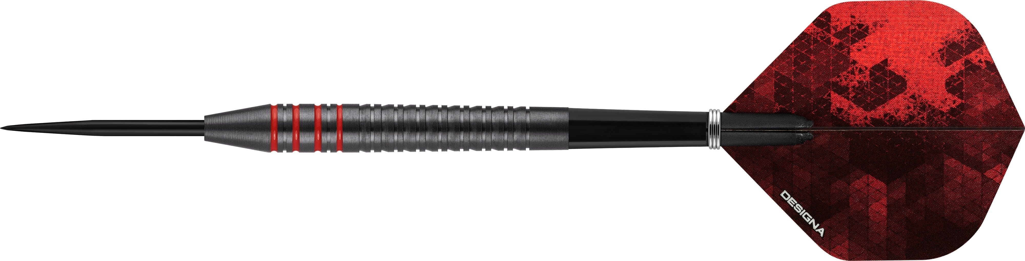 Designa Firestorm V2 Darts - Steel Tip - Ringed - Black - Image 2