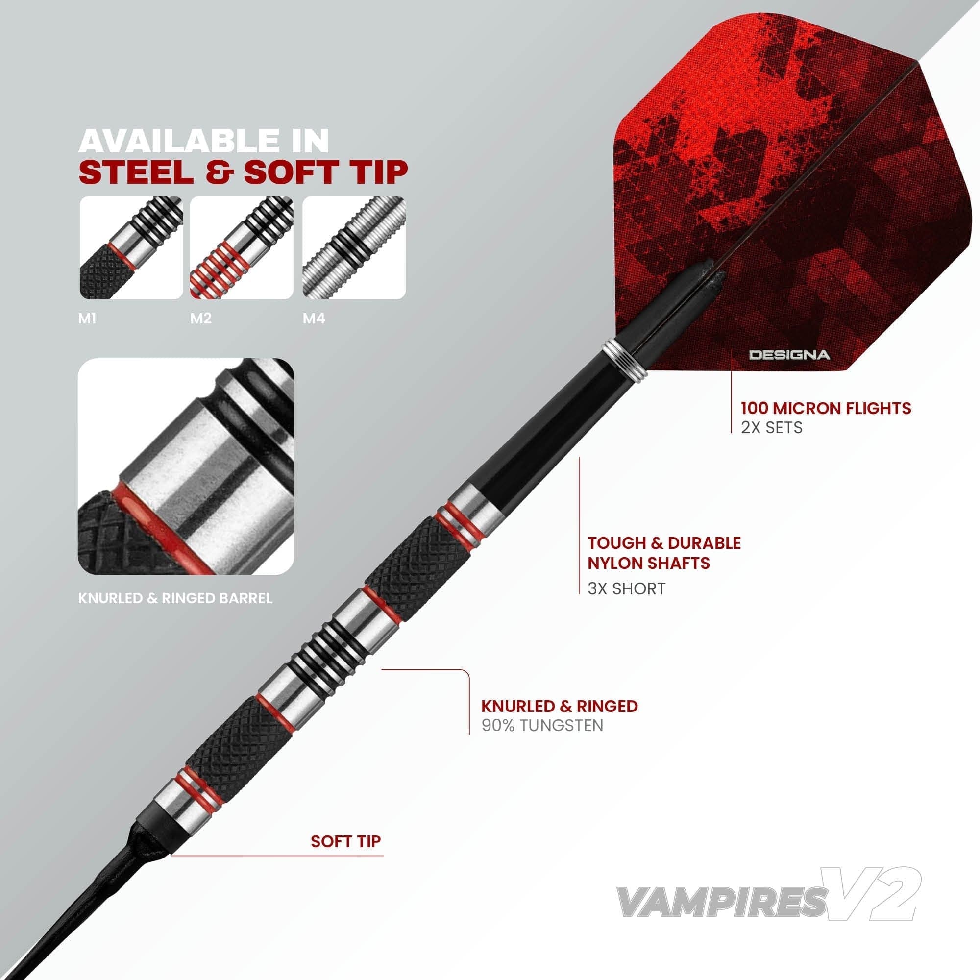 Designa Vampires V2 Darts - Soft Tip - M1 - Image 3