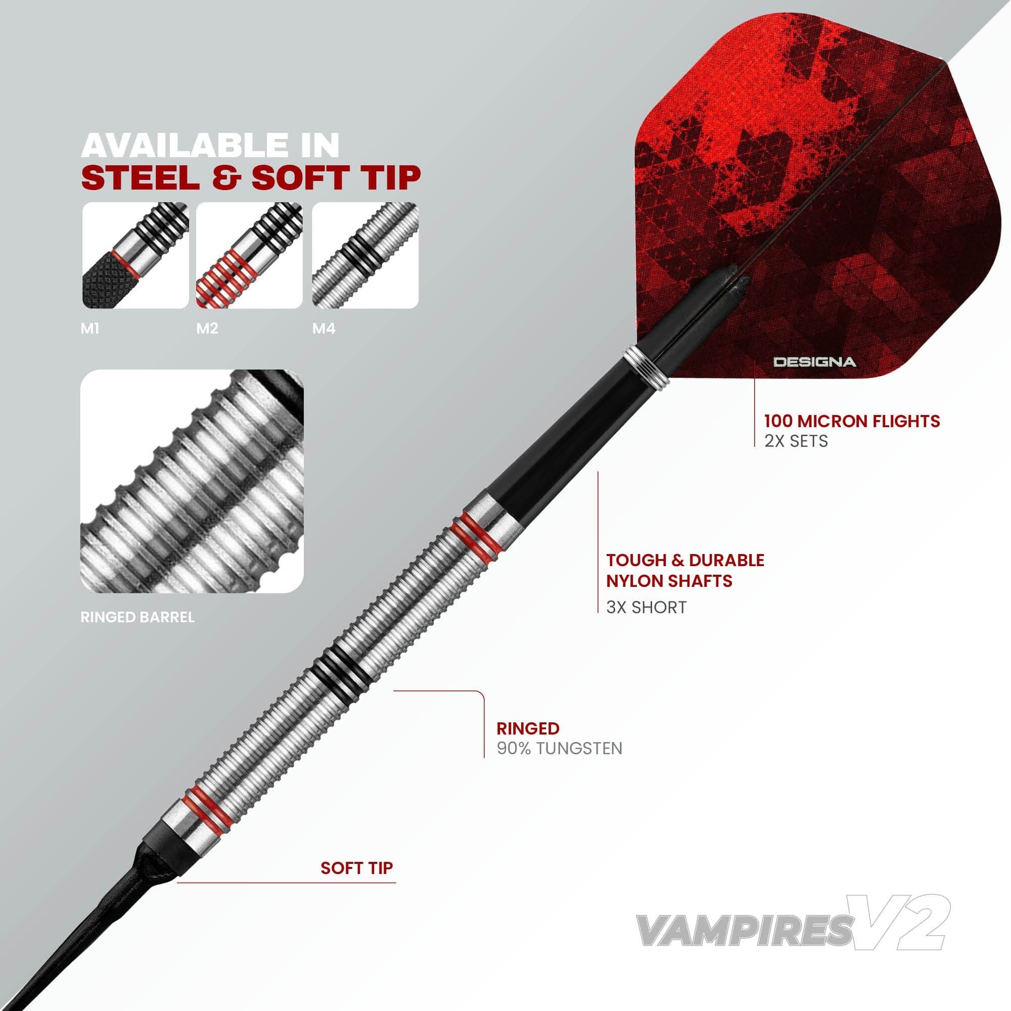 Designa Vampires V2 Darts - Soft Tip - M4 - Image 3