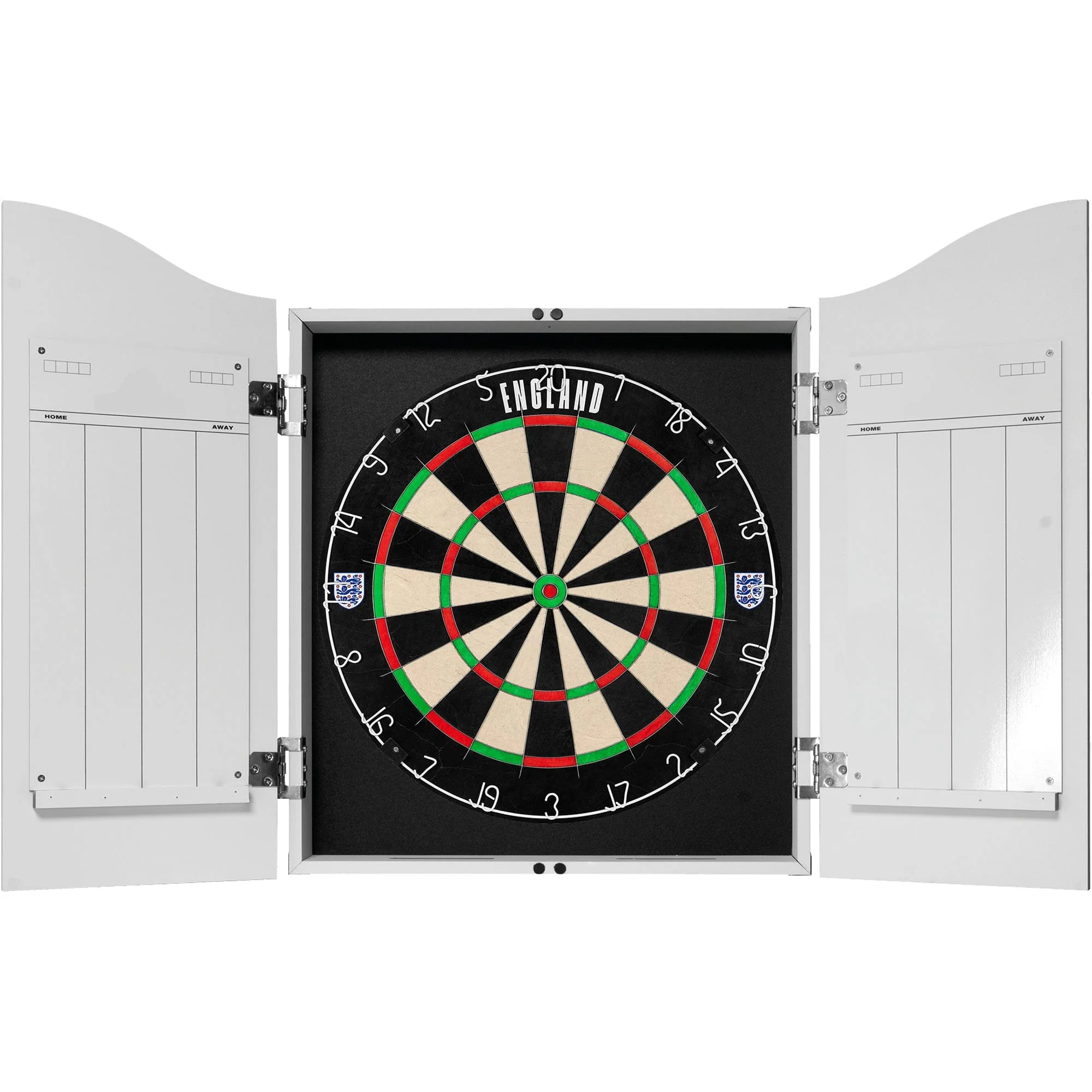 England Football Dartboard Cabinet - Official Licensed - C1 - White - 3 Lions Crest - Image 3