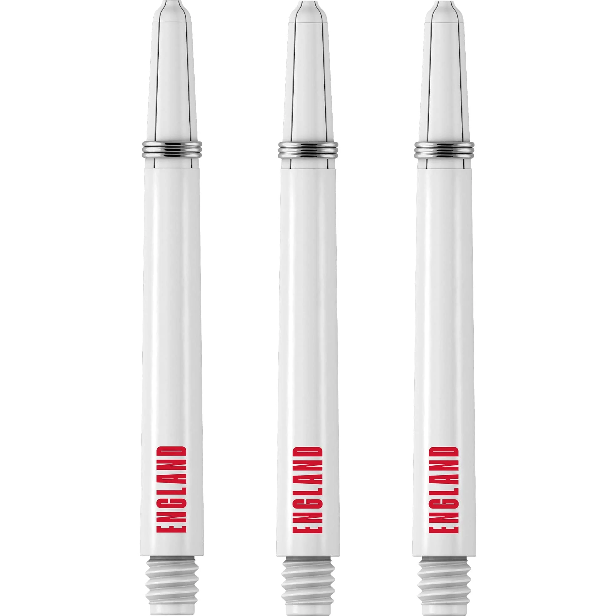 England Football Nylon Shafts - Dart Stems with Springs - White - Medium - Image 2