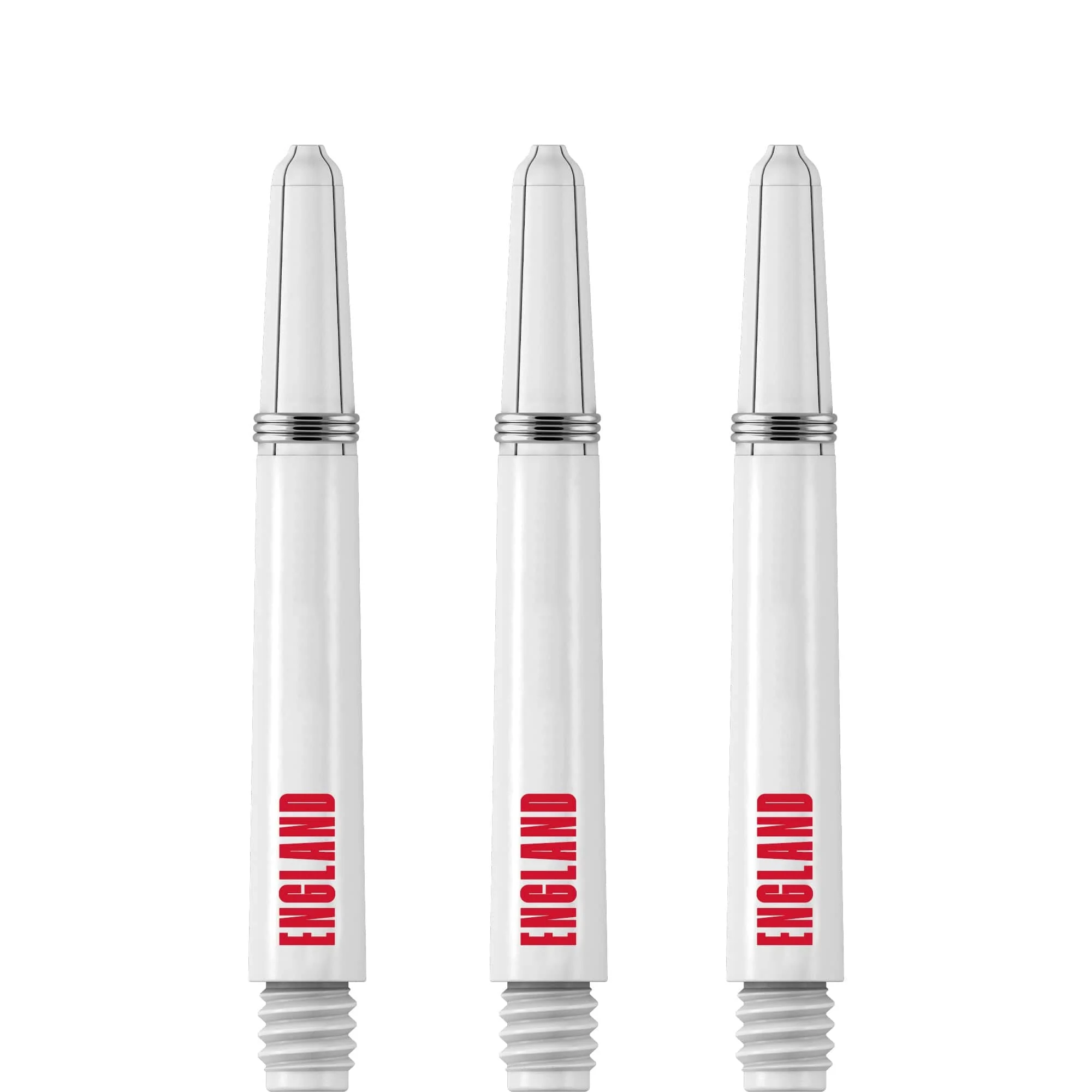 England Football Nylon Shafts - Dart Stems with Springs - White - Medium - Image 3