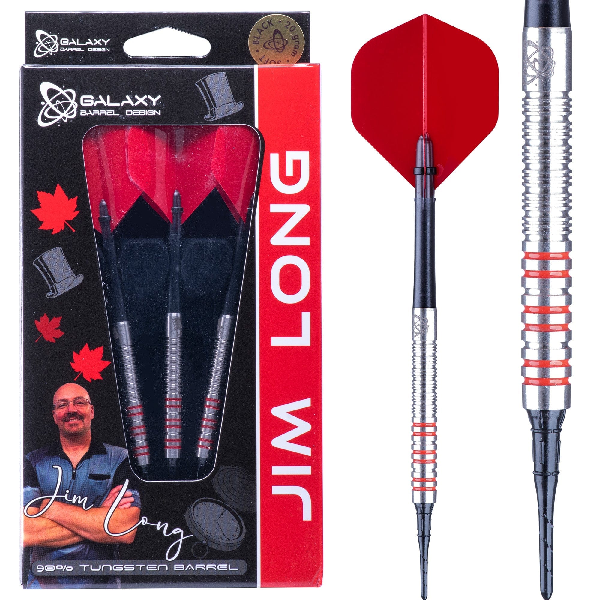 *Galaxy Jim Long Darts - Soft Tip - 90% Tungsten - The Gentleman - 20g