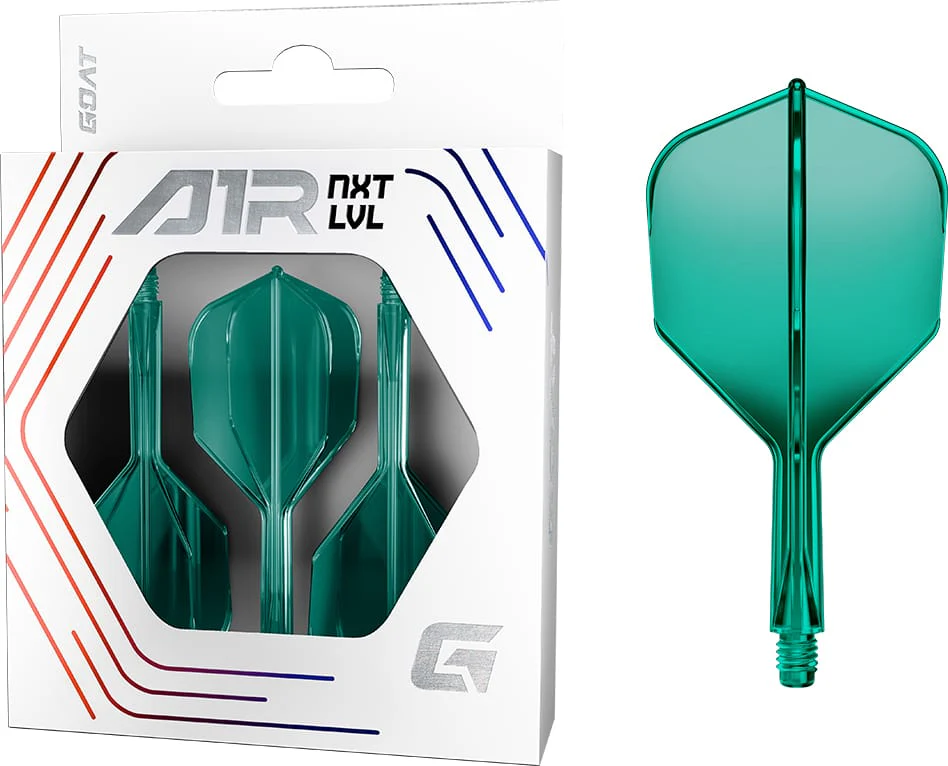 Goat A1R Dart Flights - Moulded Flight & Shaft System - Standard No6 - Green - Image 2