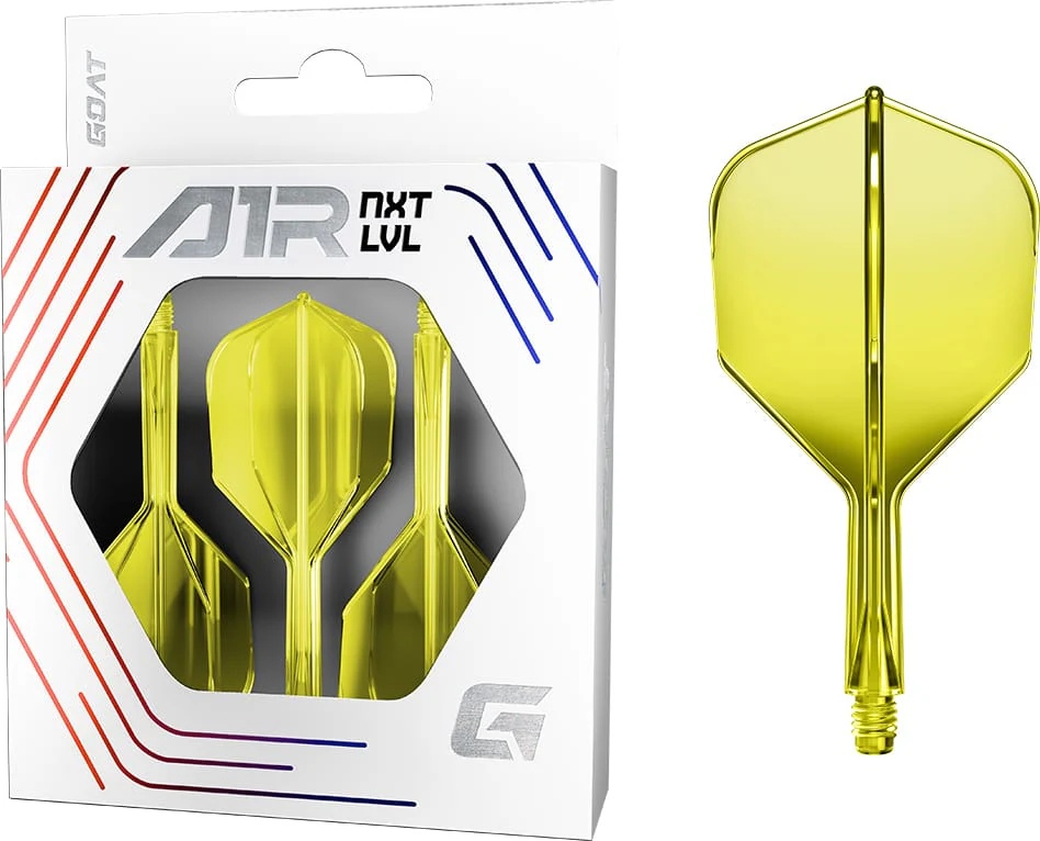 Goat A1R Dart Flights - Moulded Flight & Shaft System - Standard No6 - Yellow - Image 2