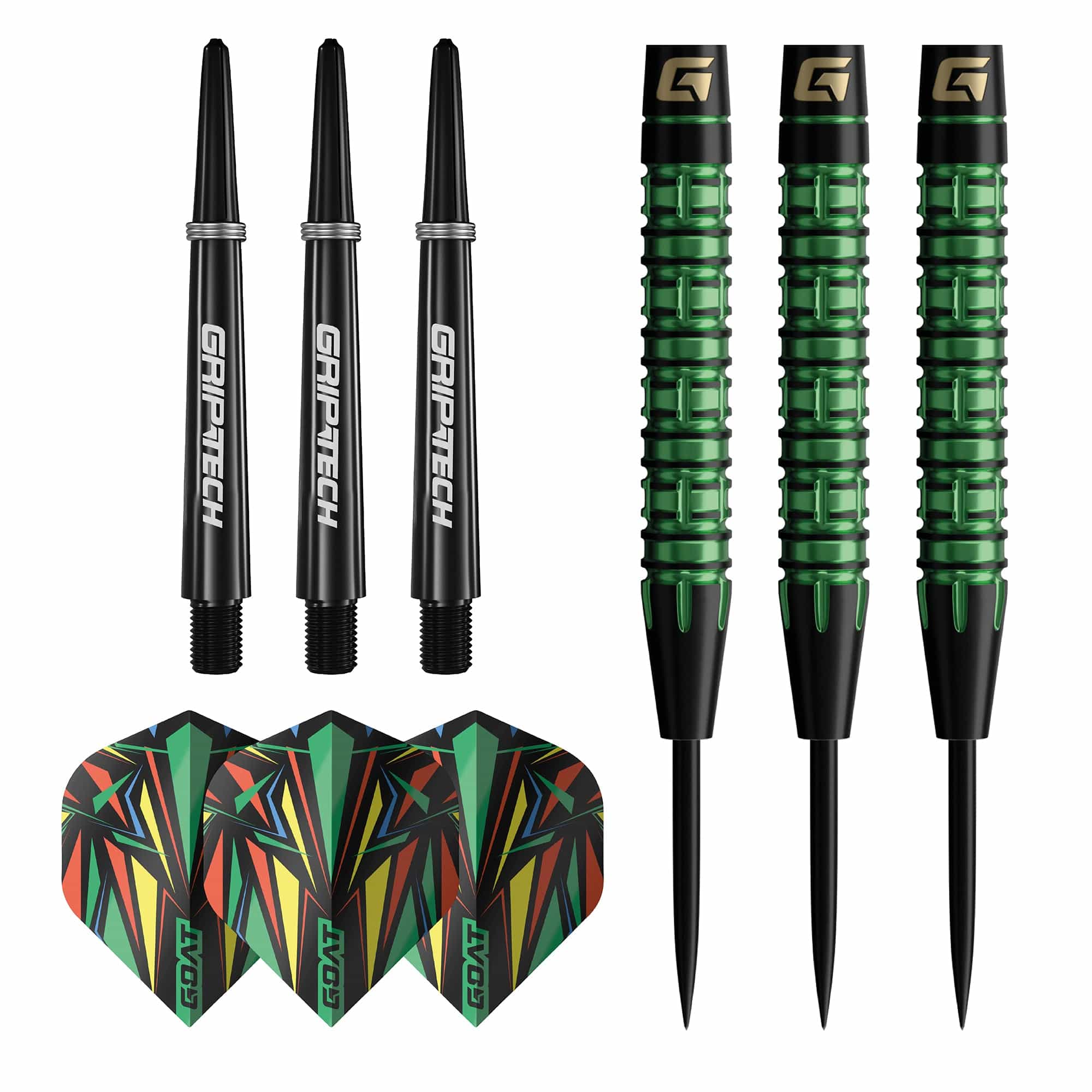 GOAT Athlete Darts - Steel Tip - 90% Tungsten - Green - Image 2