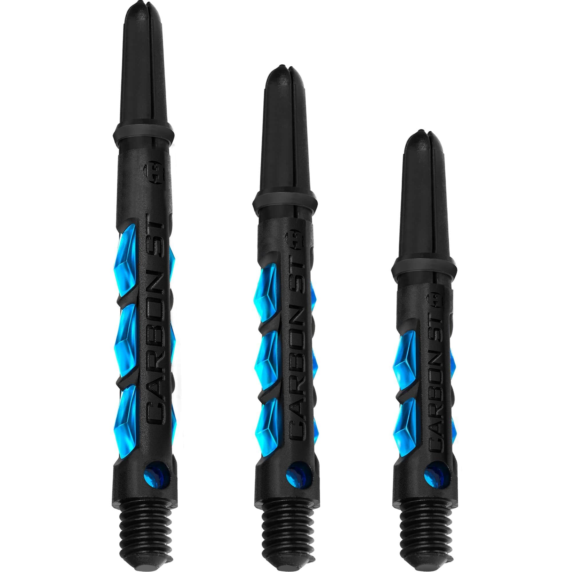 *Harrows Carbon ST Shafts - Dart Stems - Black & Aqua Blue