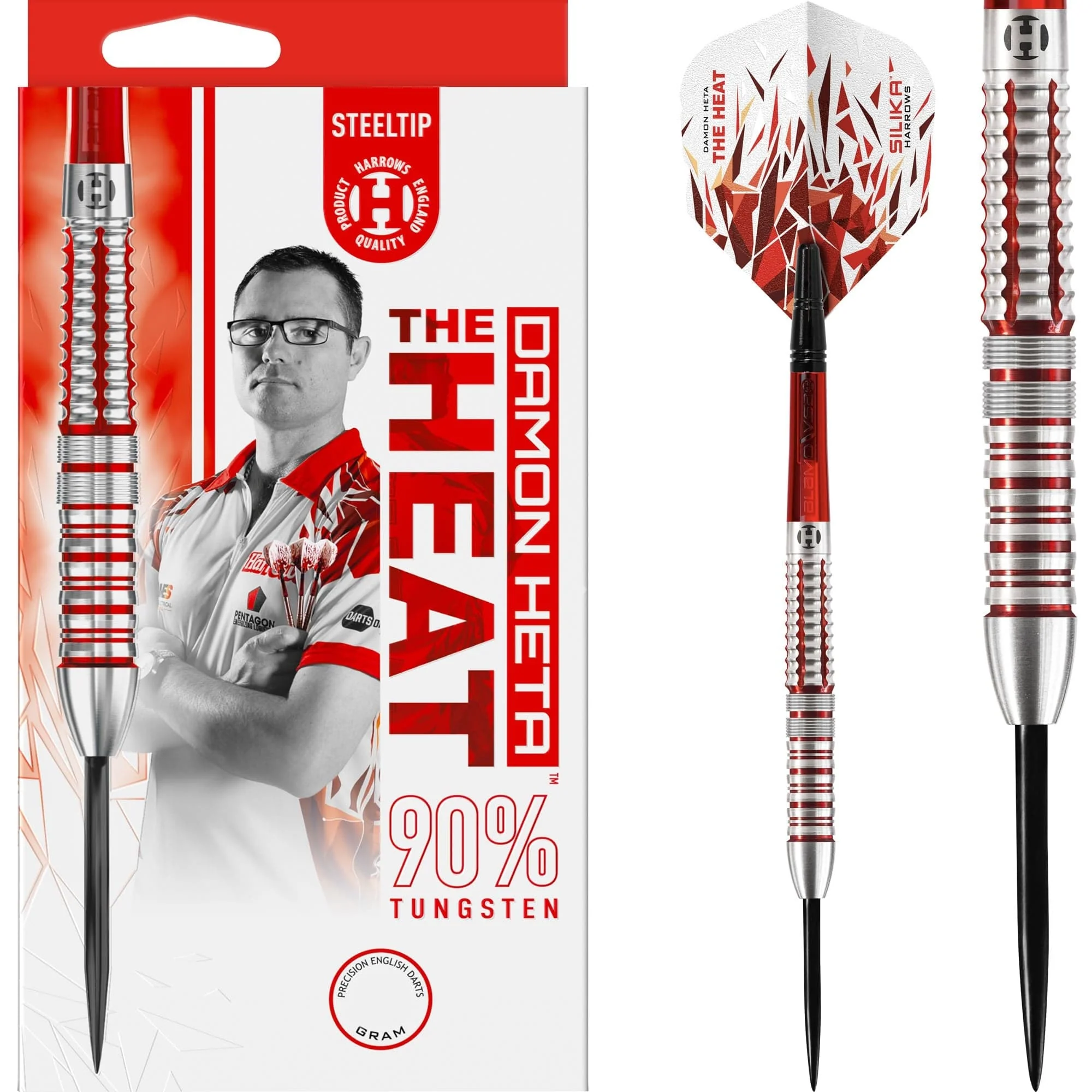 *Harrows Damon Heta v2 Darts - Steel Tip - 90% - The Heat