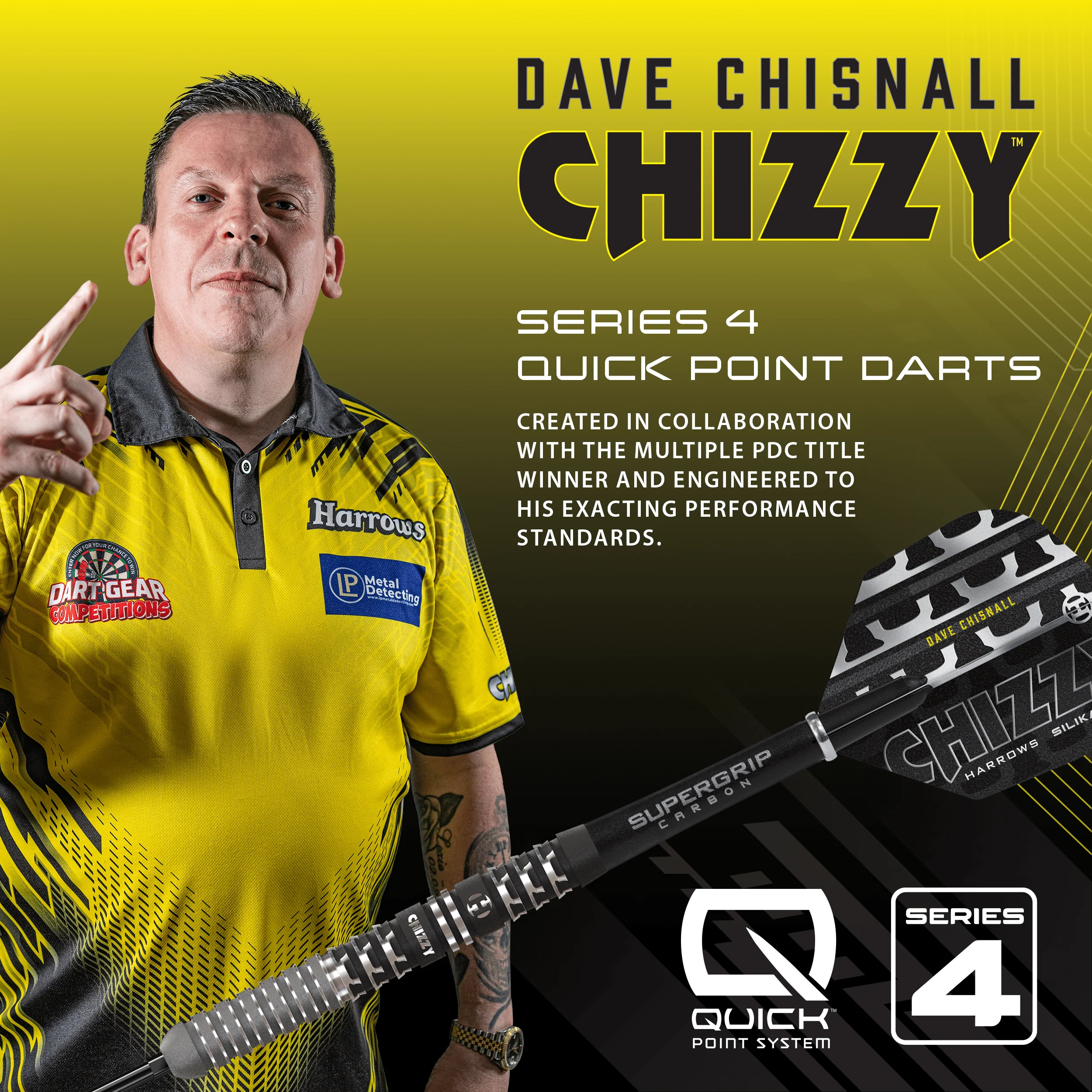 Harrows Dave Chisnall Darts - Steel Tip - 90% Tungsten - Series 4 - Image 5
