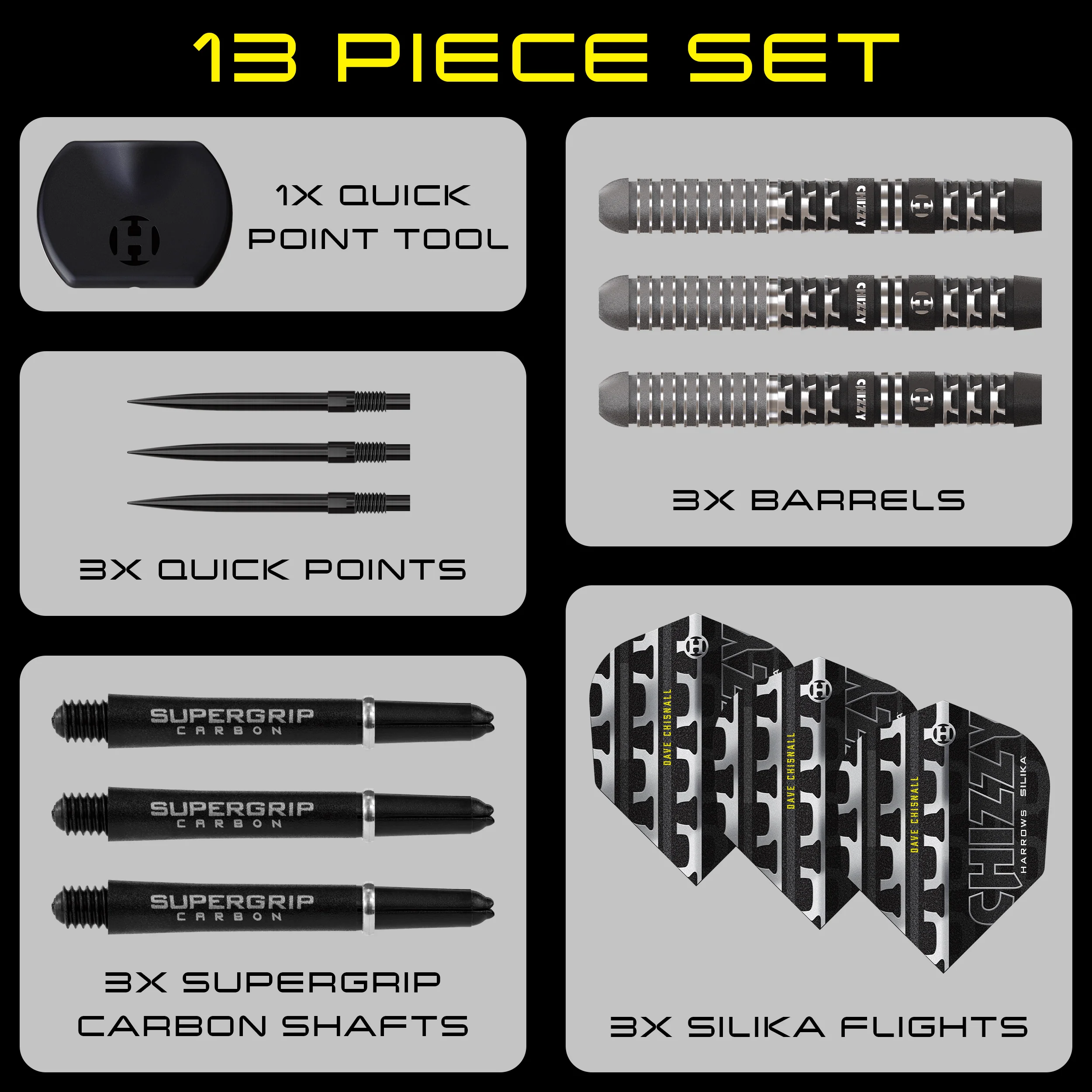 Harrows Dave Chisnall Darts - Steel Tip - 90% Tungsten - Series 4 - Image 7