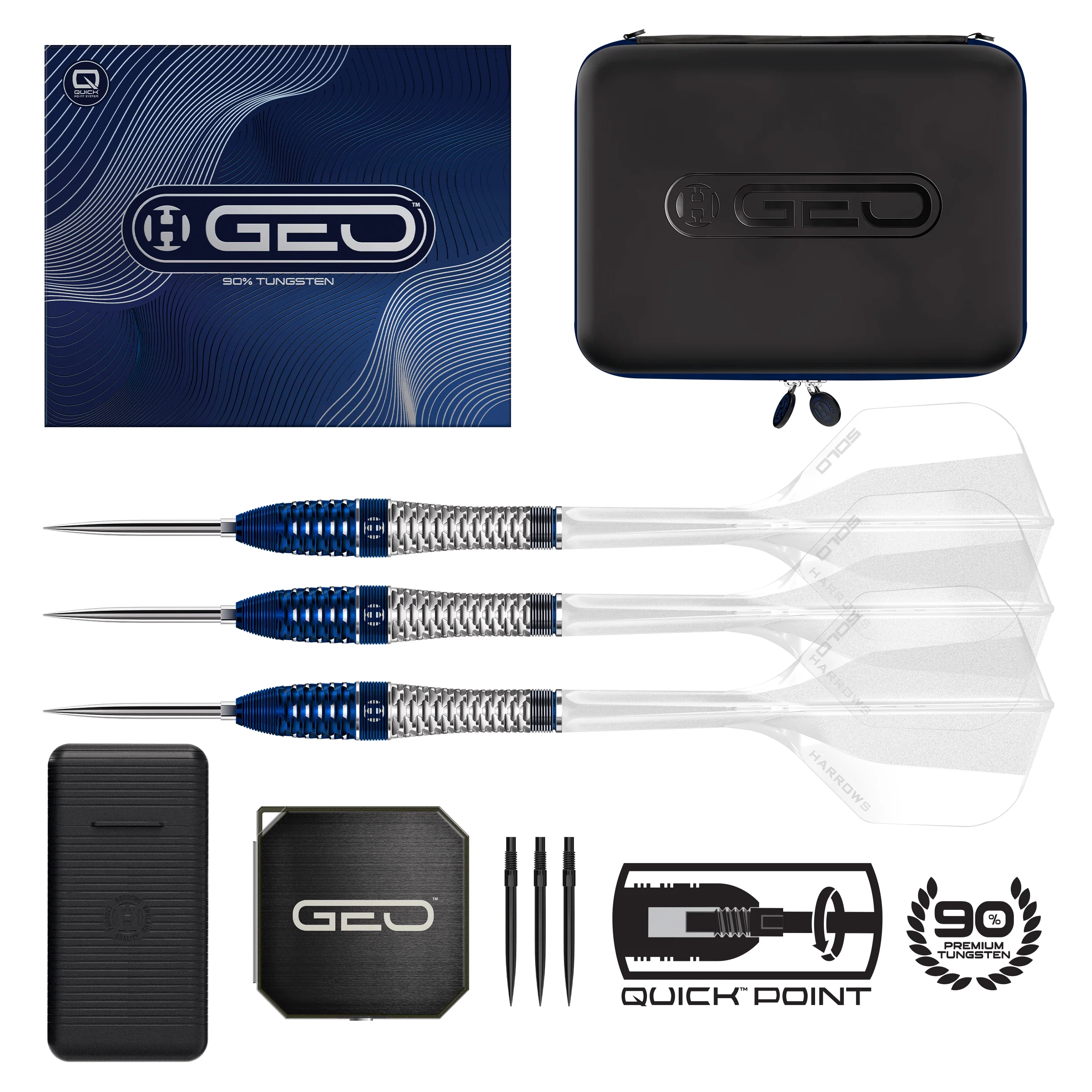 Harrows Geo Darts - Steel Tip - 90% Tungsten - Geo 03