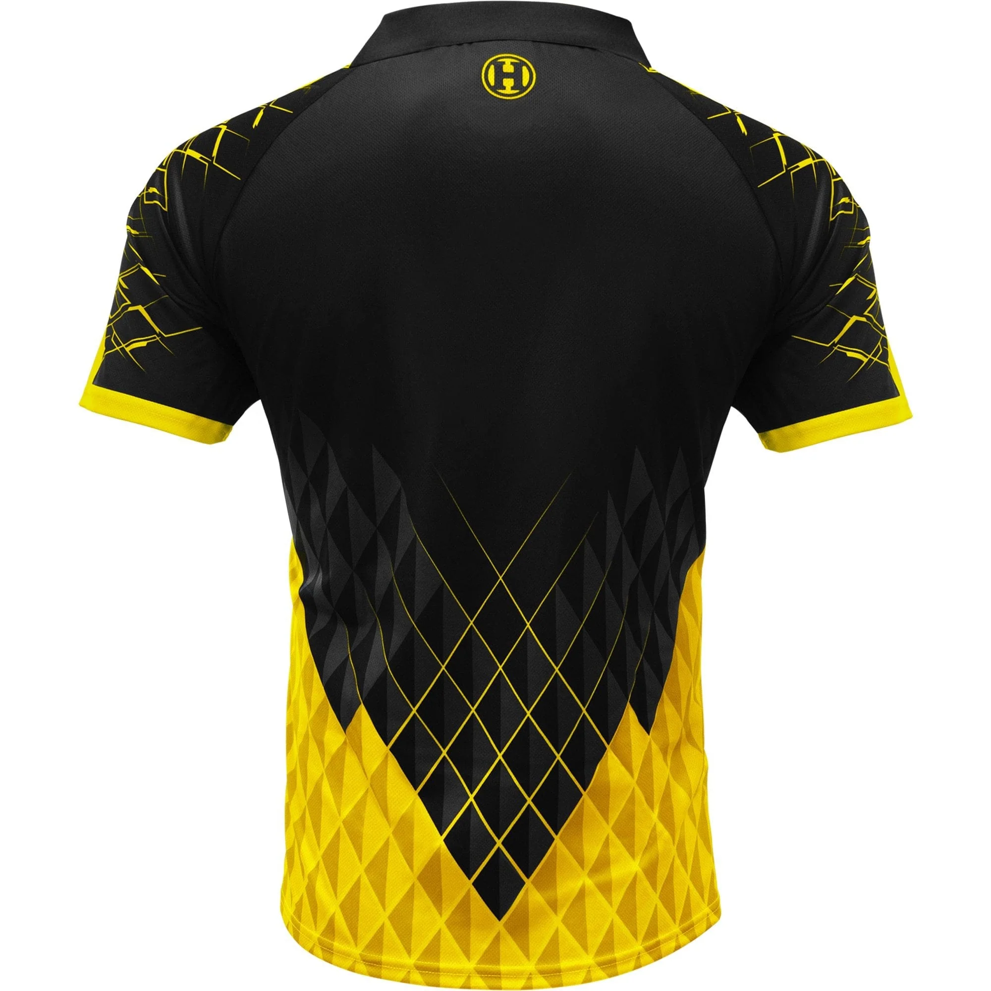 *Harrows Paragon Dart Shirt - with Pocket - Black & Yellow - Image 3
