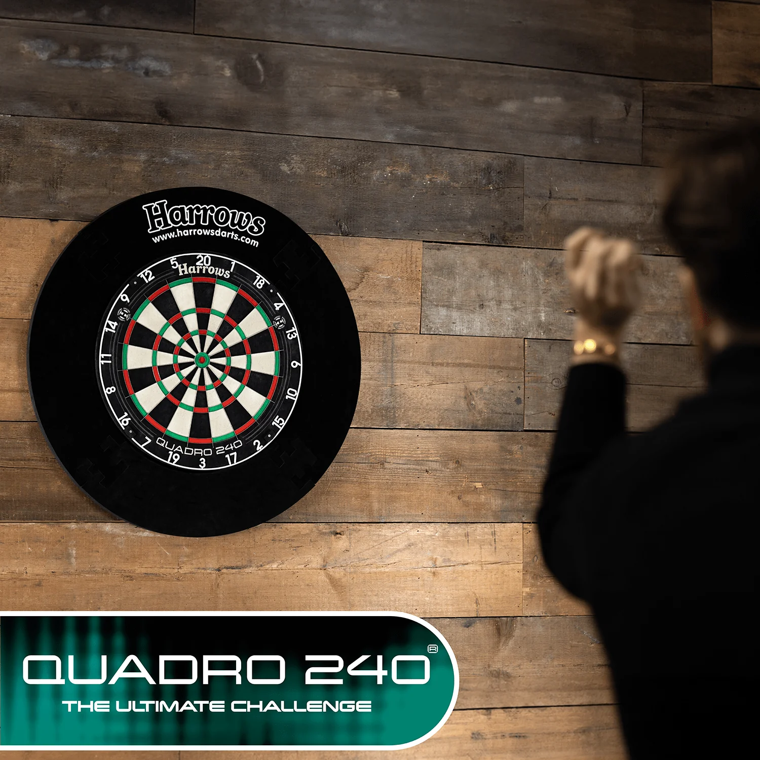 *Harrows Quadro 240 Dartboard - Professional - African Sisal - Image 6